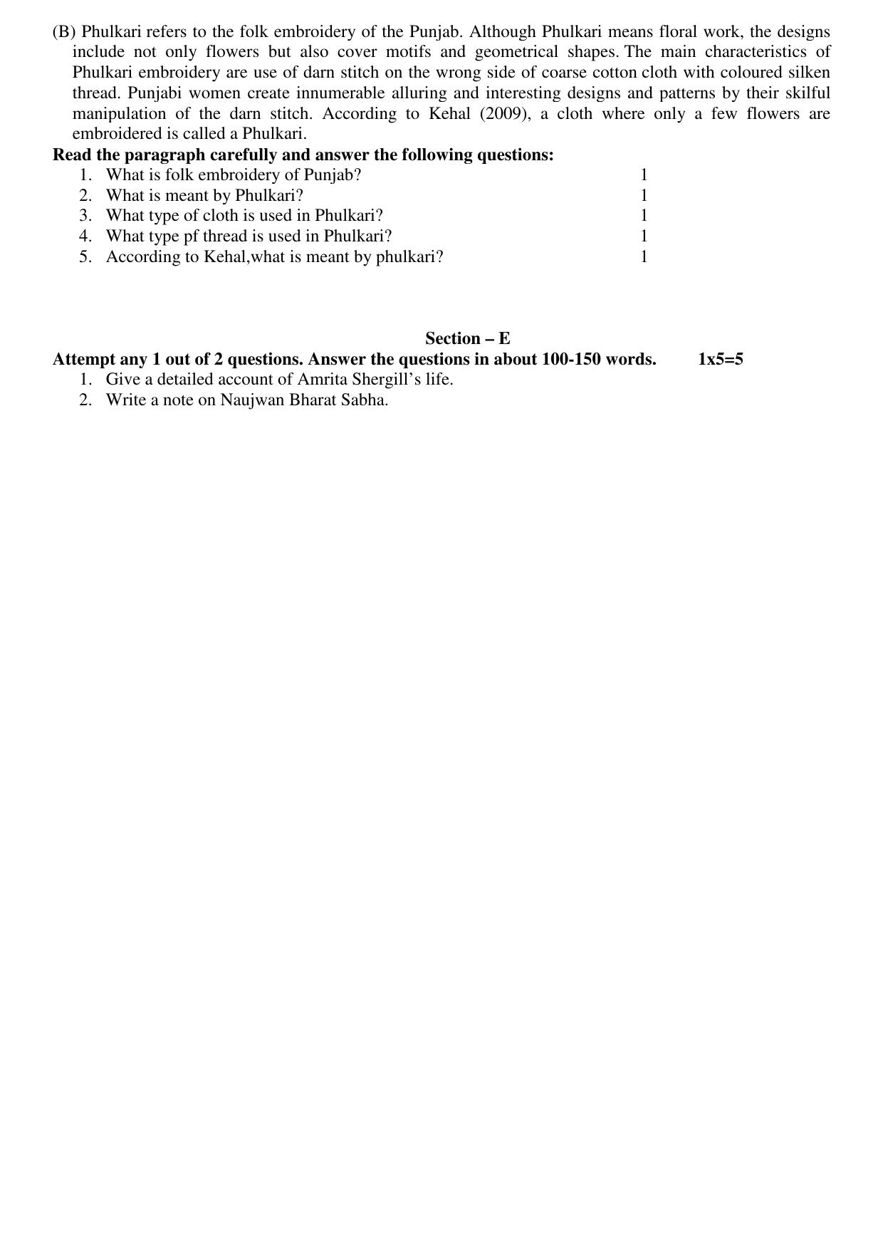 PSEB 10th Punjab History and Culture- B Paper A Model Paper 2025 - Page 4