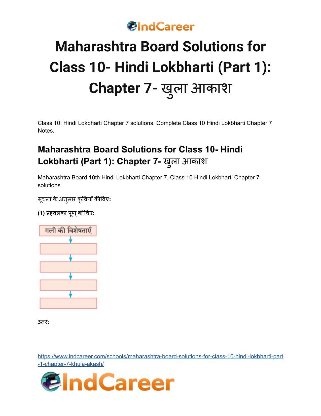 Maharashtra Board Solutions for Class 10- Hindi Lokbharti (Part 1): Chapter 7- खुला आकाश - Page 2