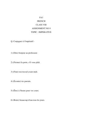 CBSE Worksheets for Class 8 French Assignment 9