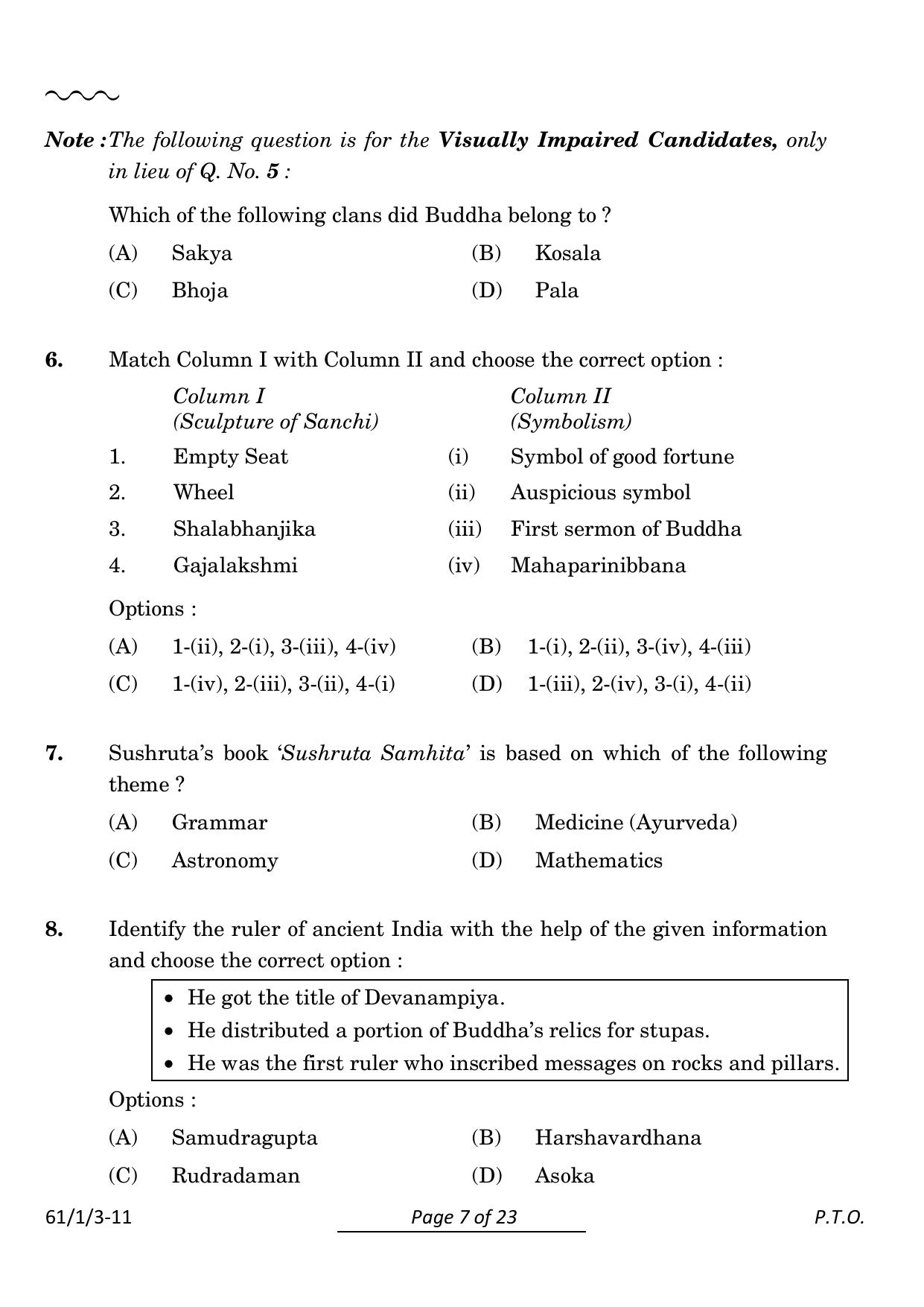 CBSE Class 12 61-1-3 History 2024 Question Paper - Page 7