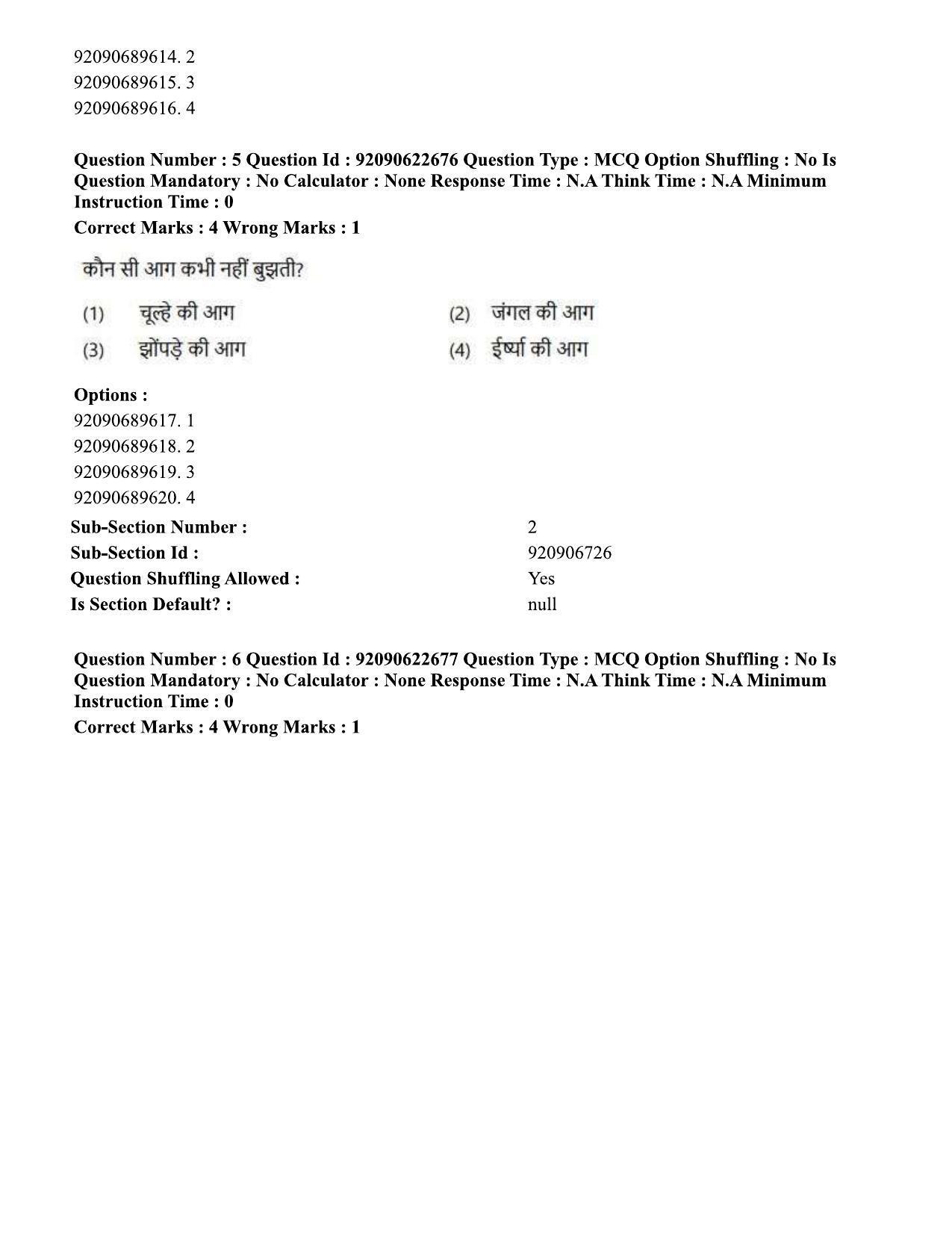 CUET PG 2023: COQP11 – General Hin - Shift 2 (24-06-2023) Question Paper - Page 6