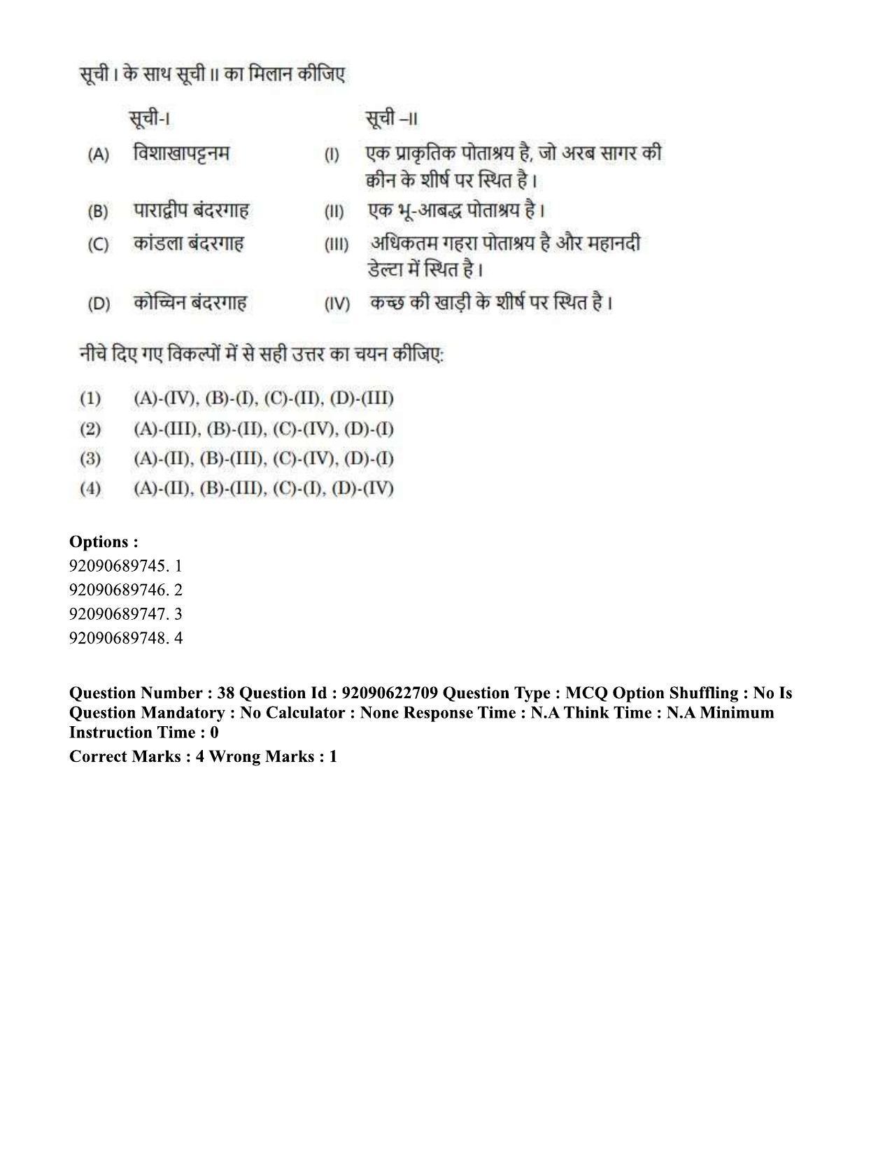 CUET PG 2023: COQP11 – General Hin - Shift 2 (24-06-2023) Question Paper - Page 37