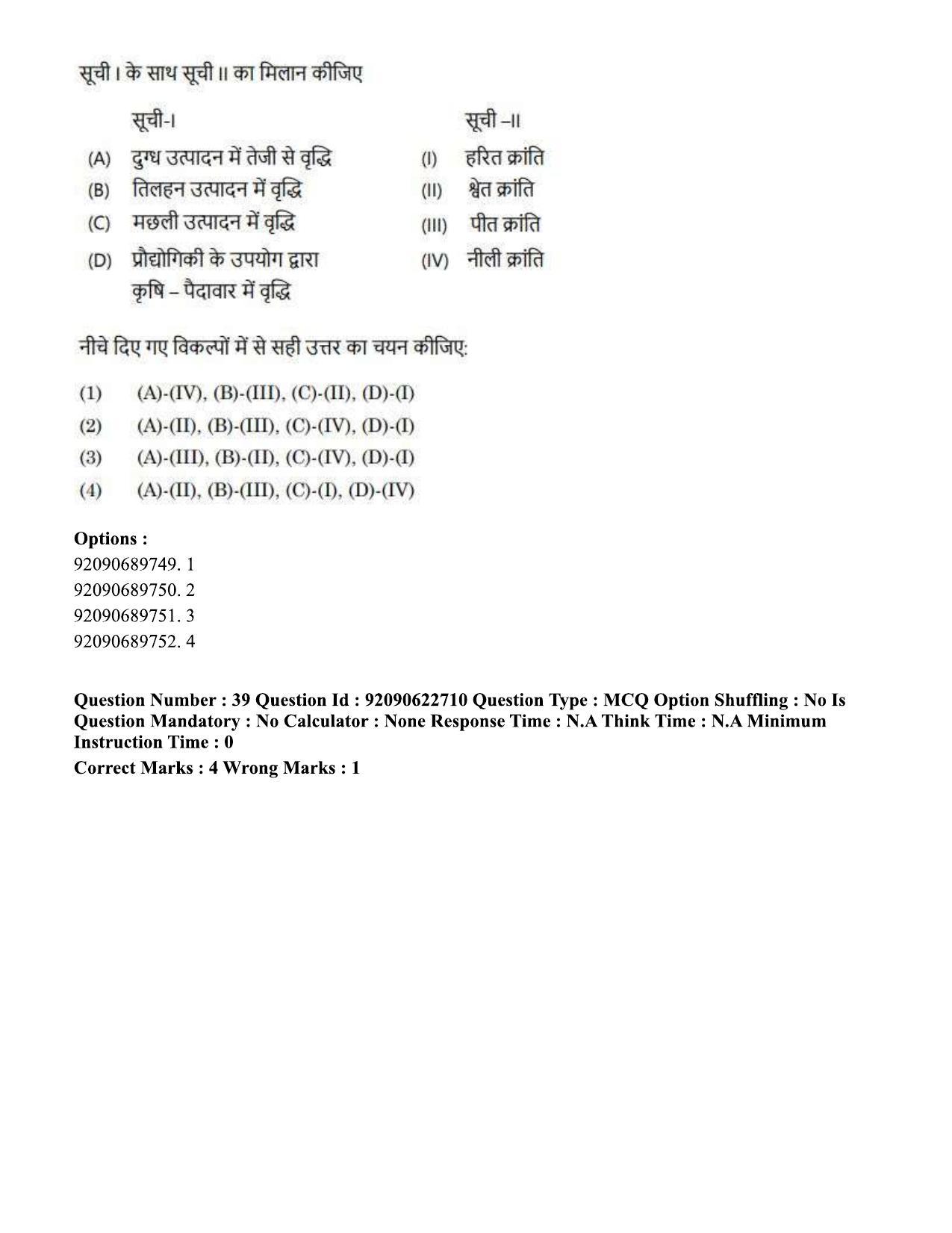 CUET PG 2023: COQP11 – General Hin - Shift 2 (24-06-2023) Question Paper - Page 39