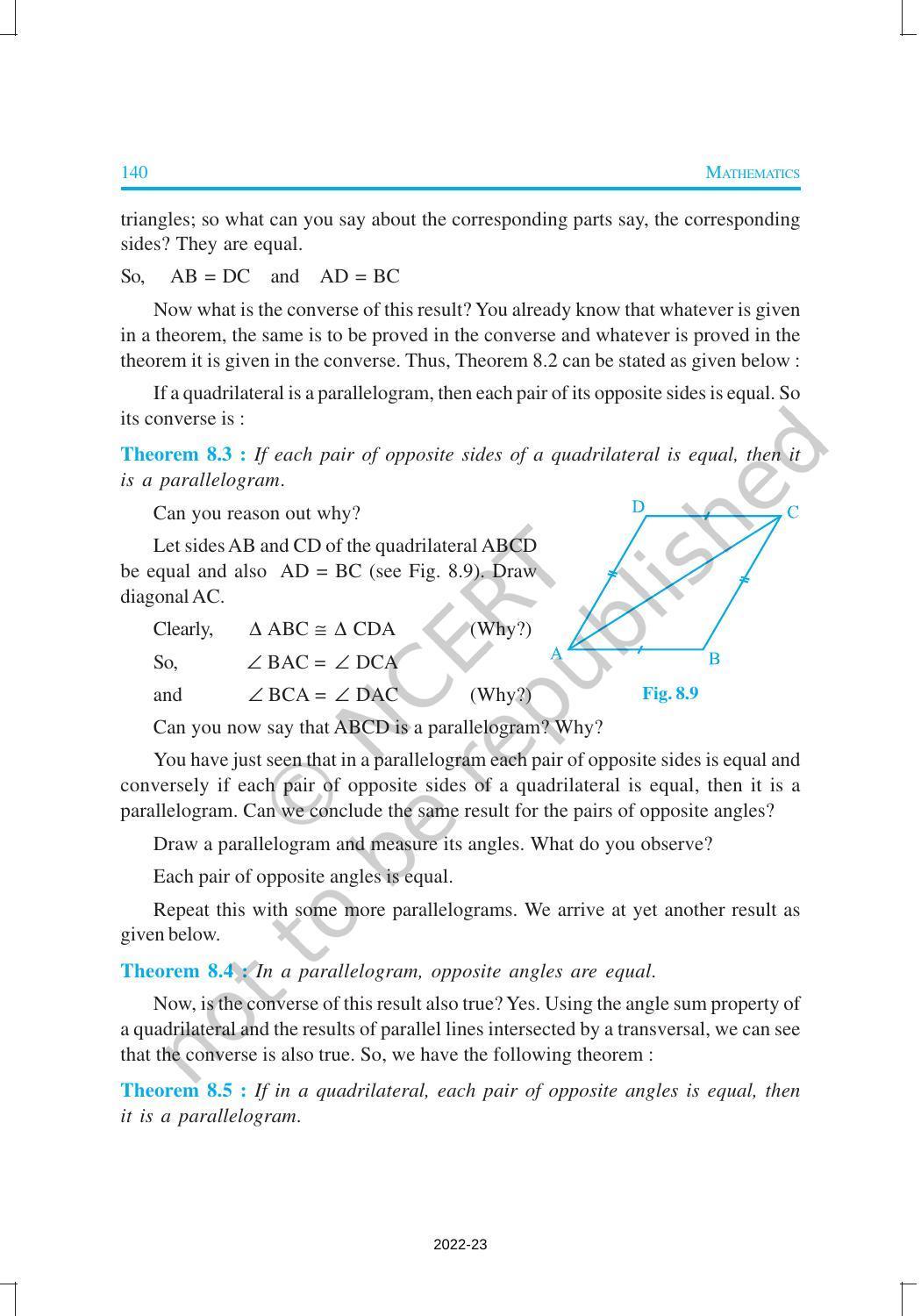 NCERT Book for Class 9 Maths Chapter 8 Quadrilaterals - Page 6