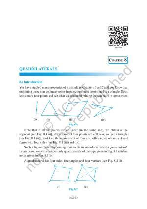 NCERT Book for Class 9 Maths Chapter 8 Quadrilaterals