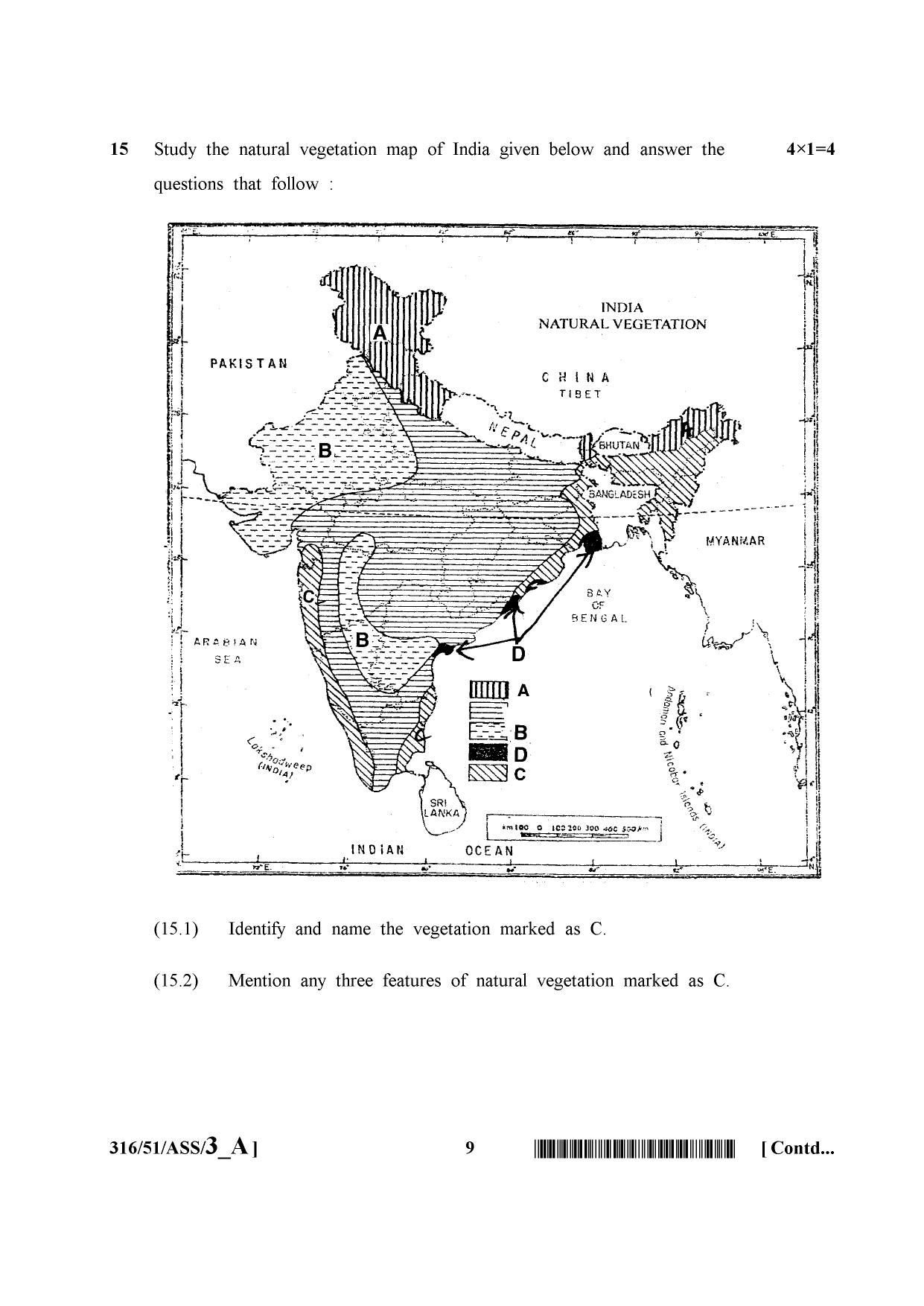 NIOS October 2015 Class 12 Geography Question Paper - Page 9