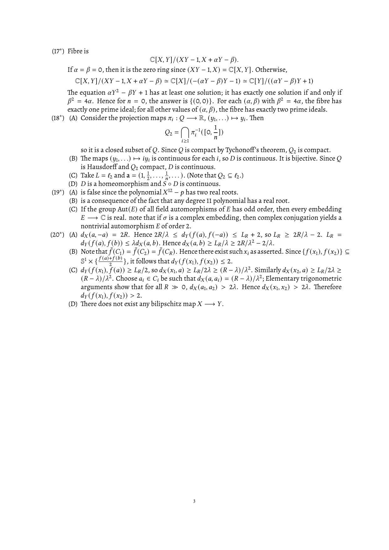 CMI Entrance Exam 2022 Solutions MSc/PhD Mathematics - Page 3