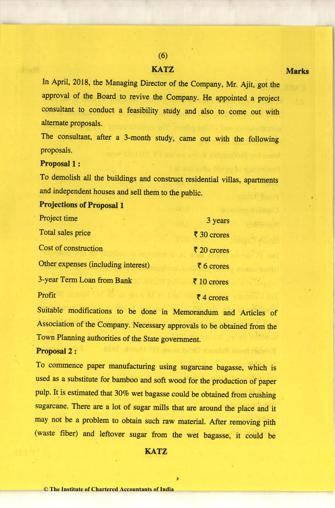 CA Final Nov 2018 Question Paper - Paper 6A – Risk Management - Page 6