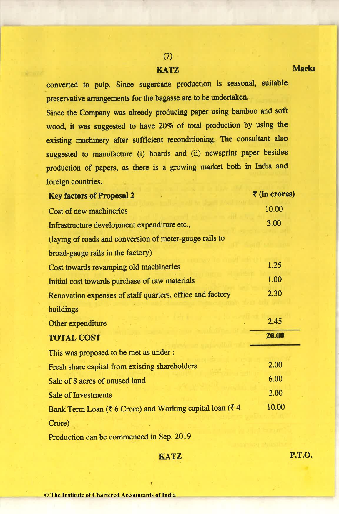 CA Final Nov 2018 Question Paper - Paper 6A – Risk Management - Page 7