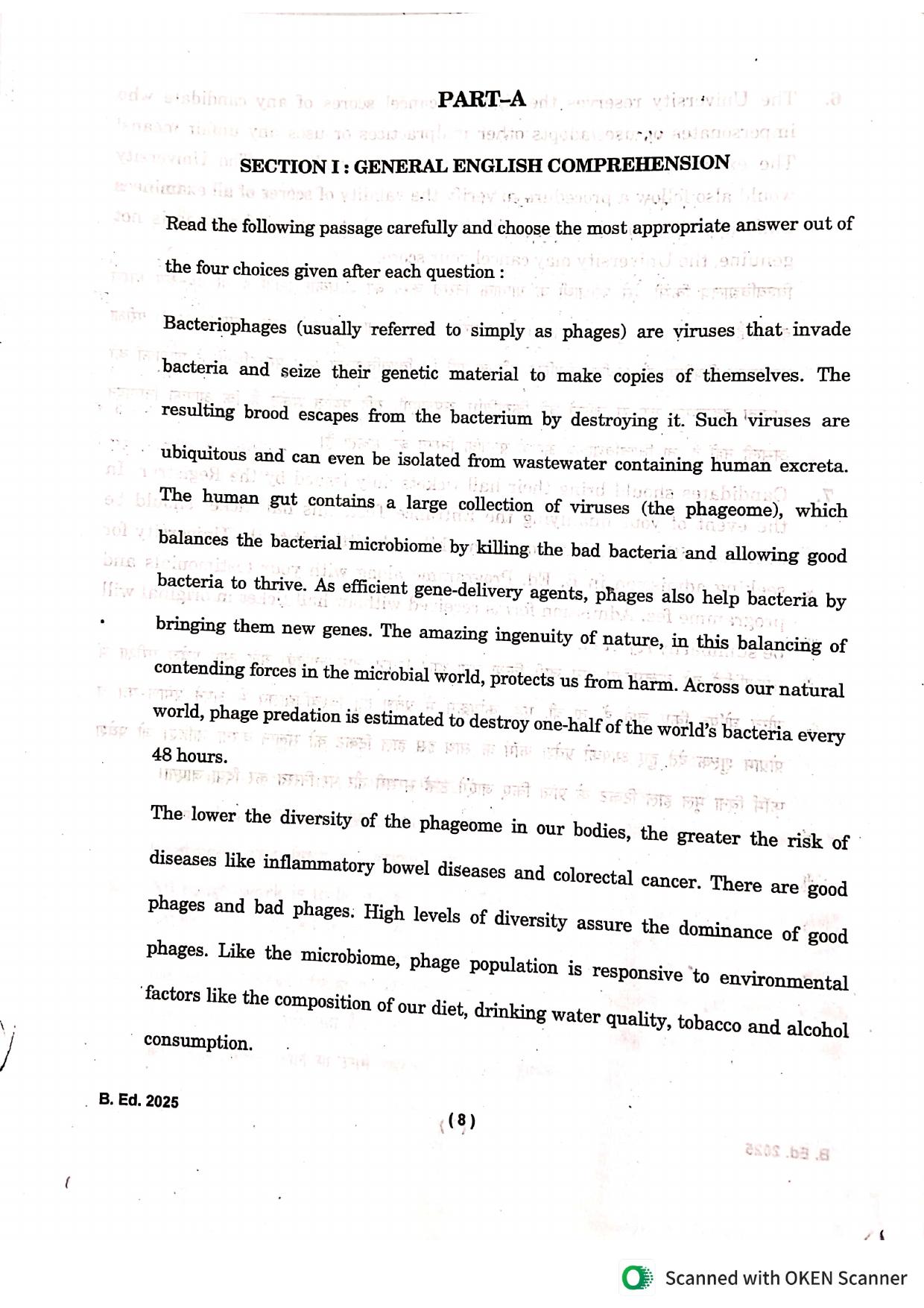IGNOU B.Ed 2025 Question Paper - Page 8