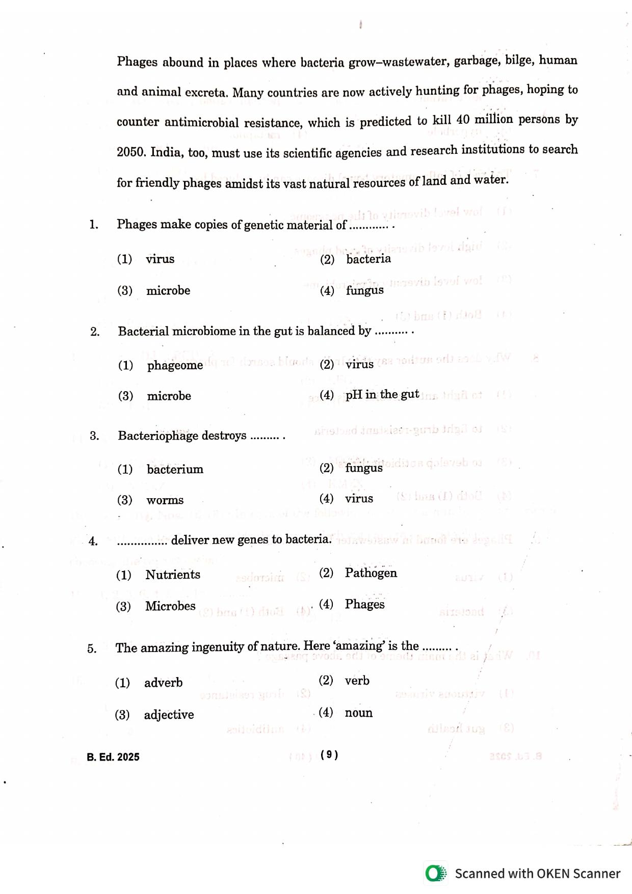 IGNOU B.Ed 2025 Question Paper - Page 9