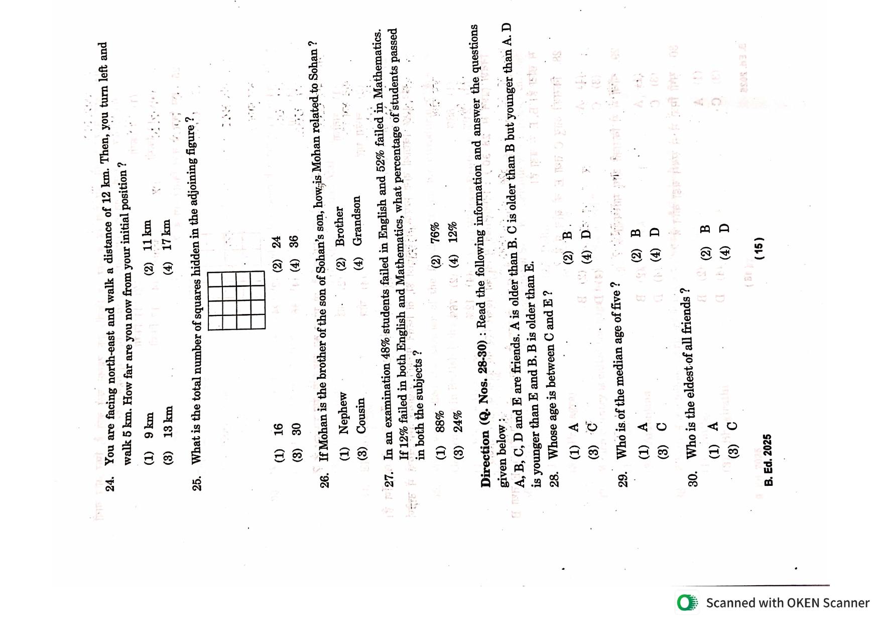 IGNOU B.Ed 2025 Question Paper - Page 15