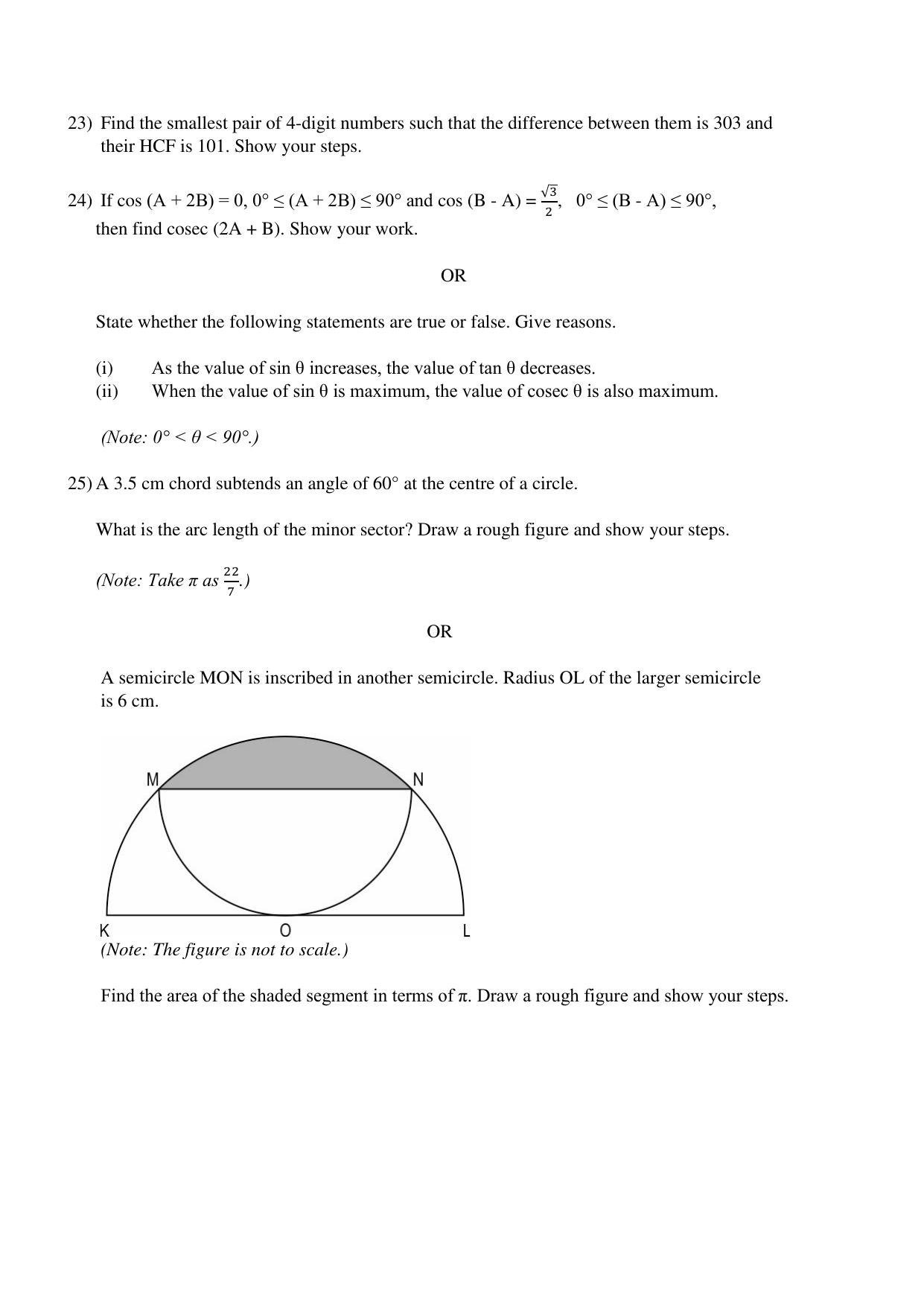 CBSE Class 10 Mathematics Practice Questions 2022-23 - Page 10
