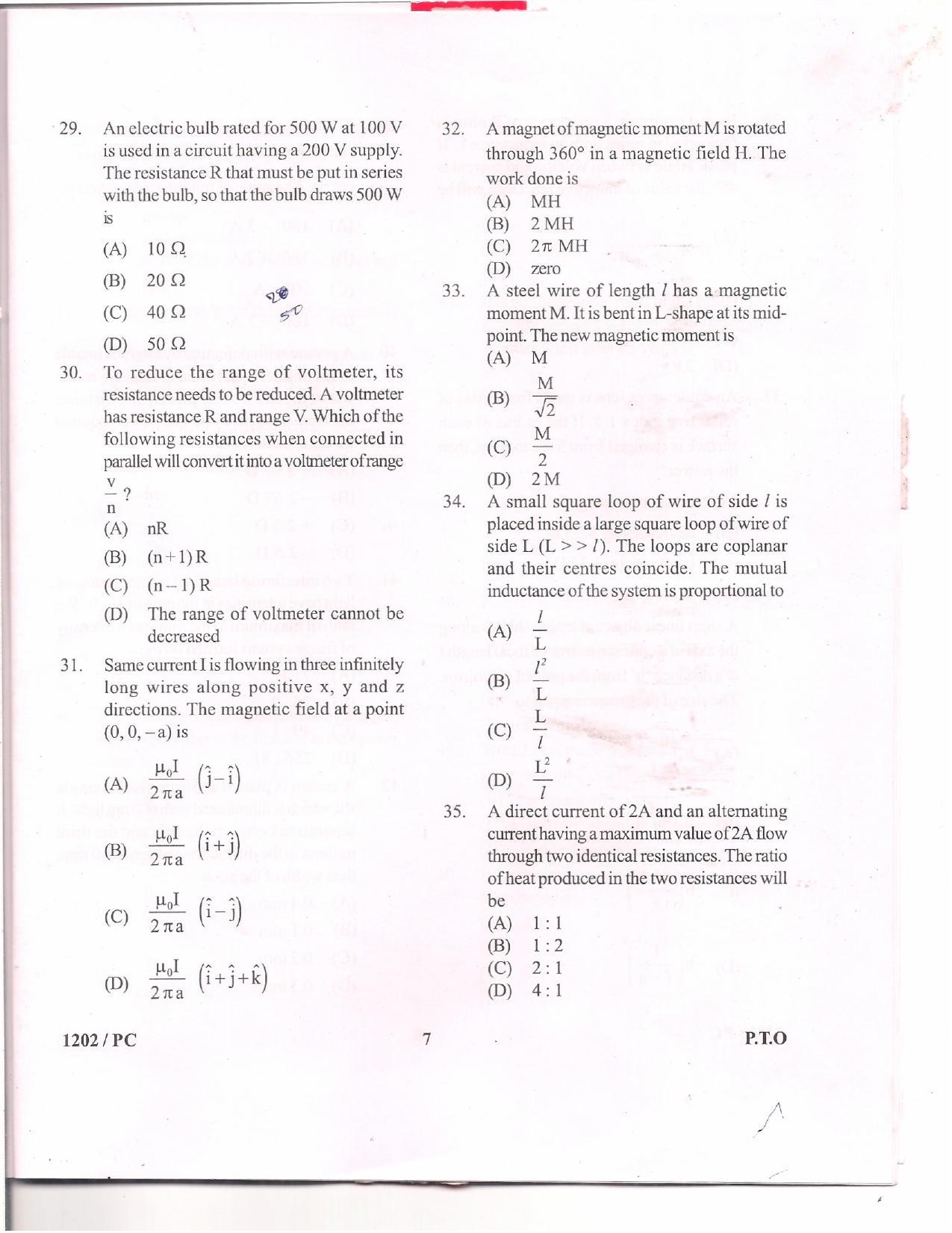 APJEE Physics & Chemistry 2012 Question Paper - Page 6