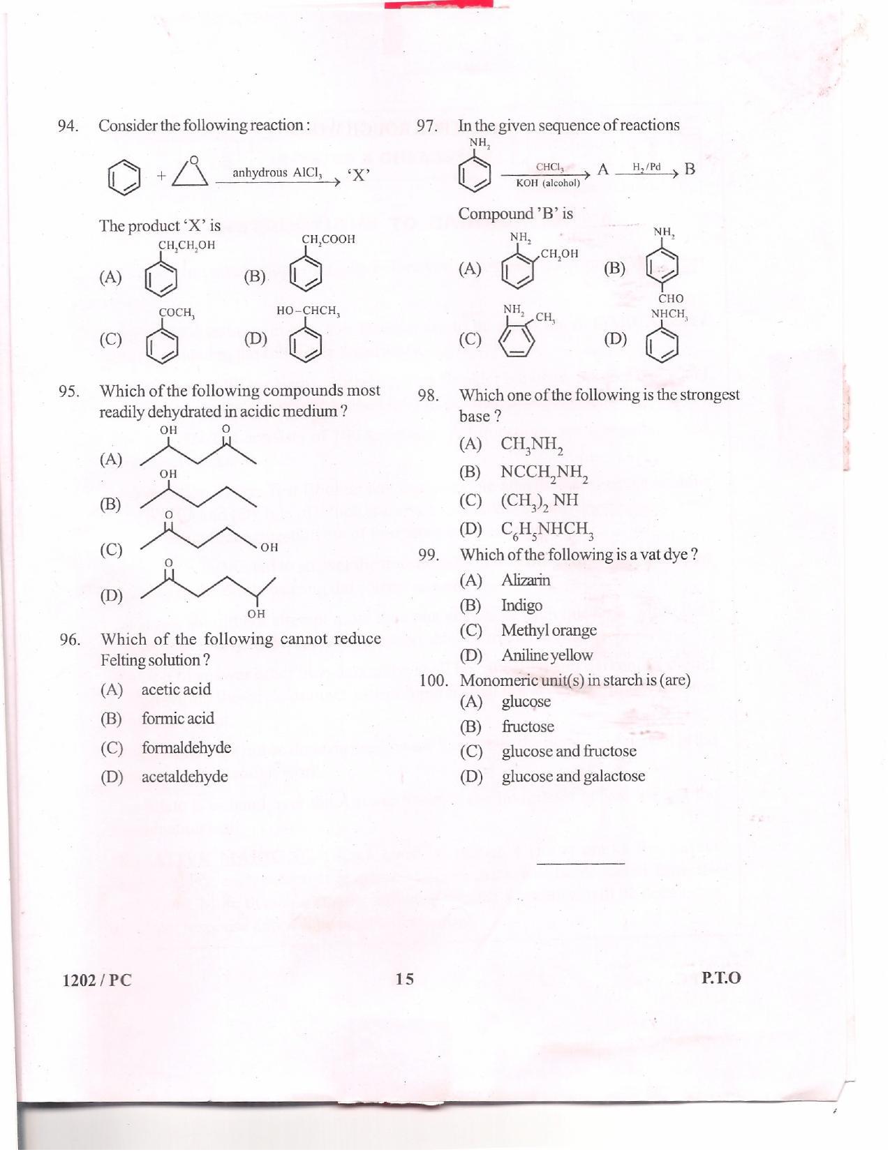 APJEE Physics & Chemistry 2012 Question Paper - Page 14