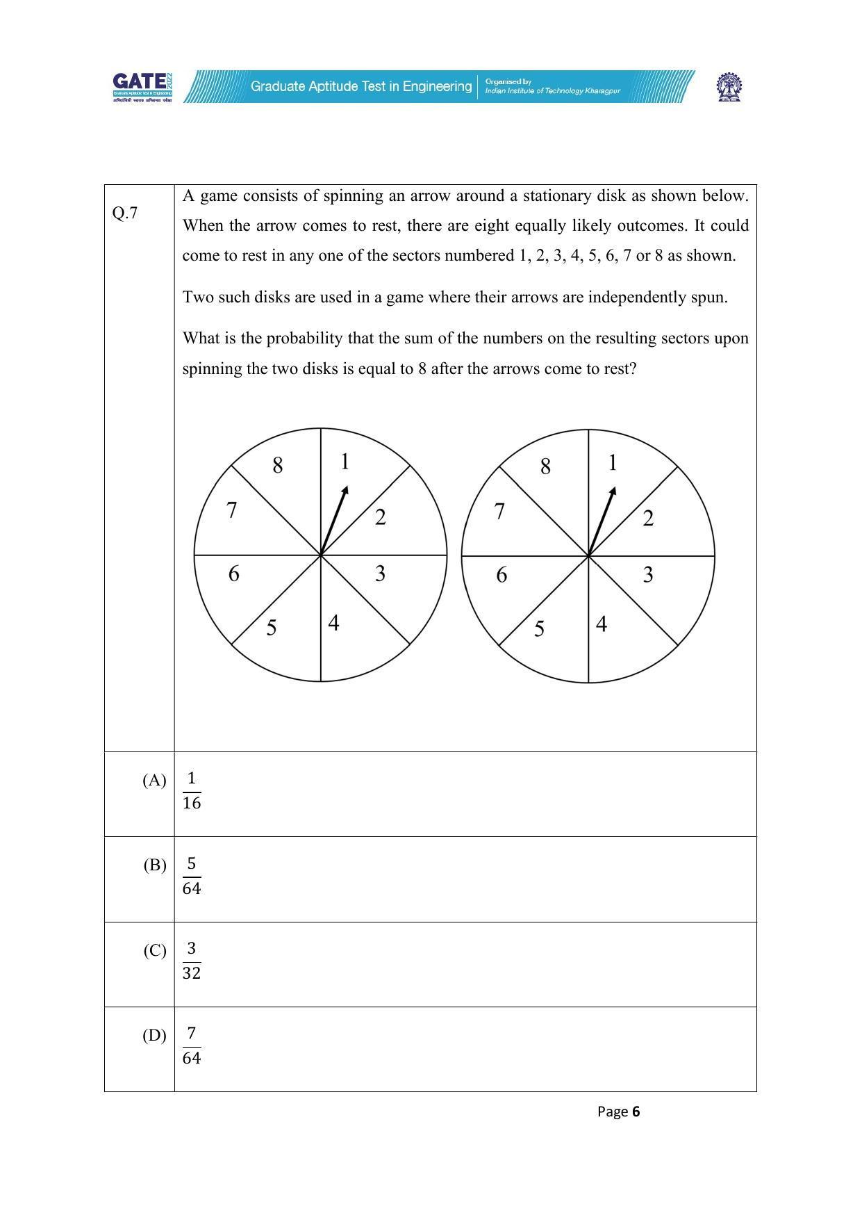 GATE 2022 Humanities & Social Sciences - Philosophy (XH-C4) Question Paper - Page 6