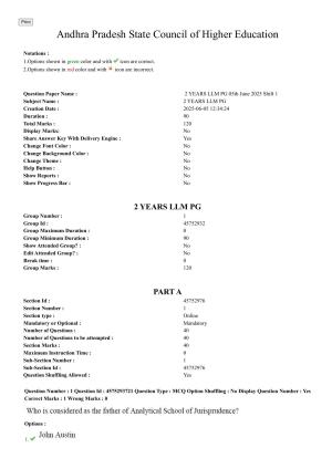 AP PGLCET 2025 Answer Key