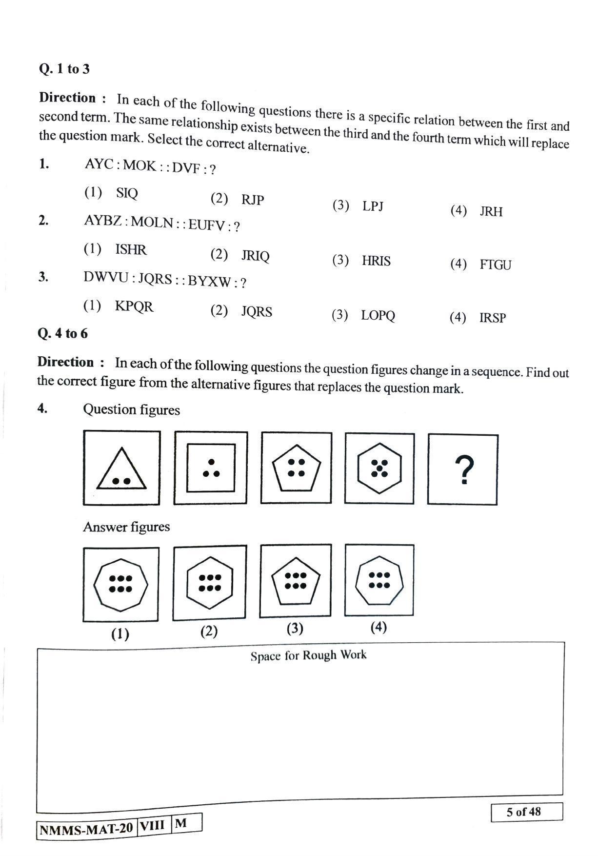 MAT SINDHI 2020-21 Class 8 Maharashtra NMMS Question Papers - Page 5