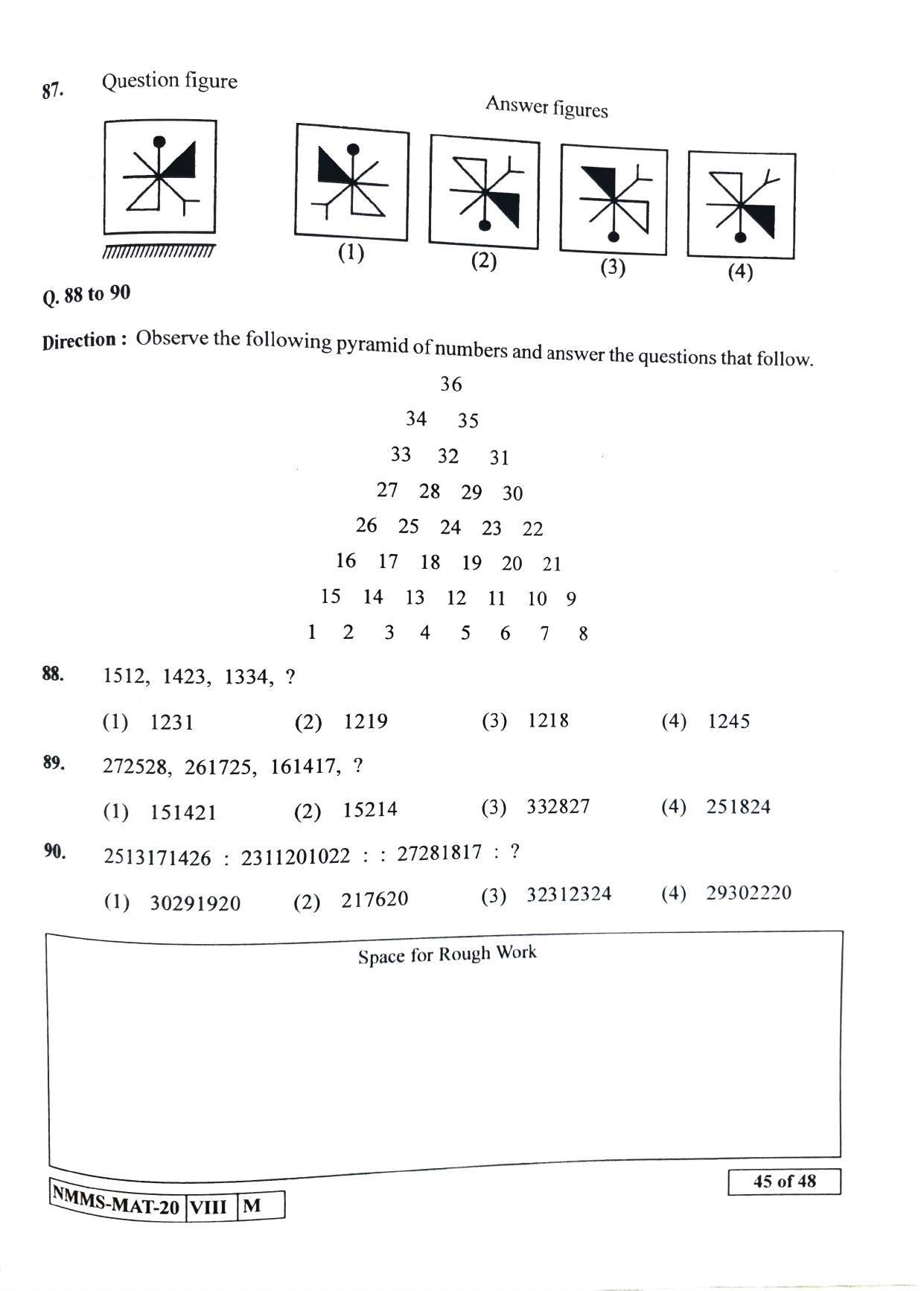 MAT SINDHI 2020-21 Class 8 Maharashtra NMMS Question Papers - Page 45
