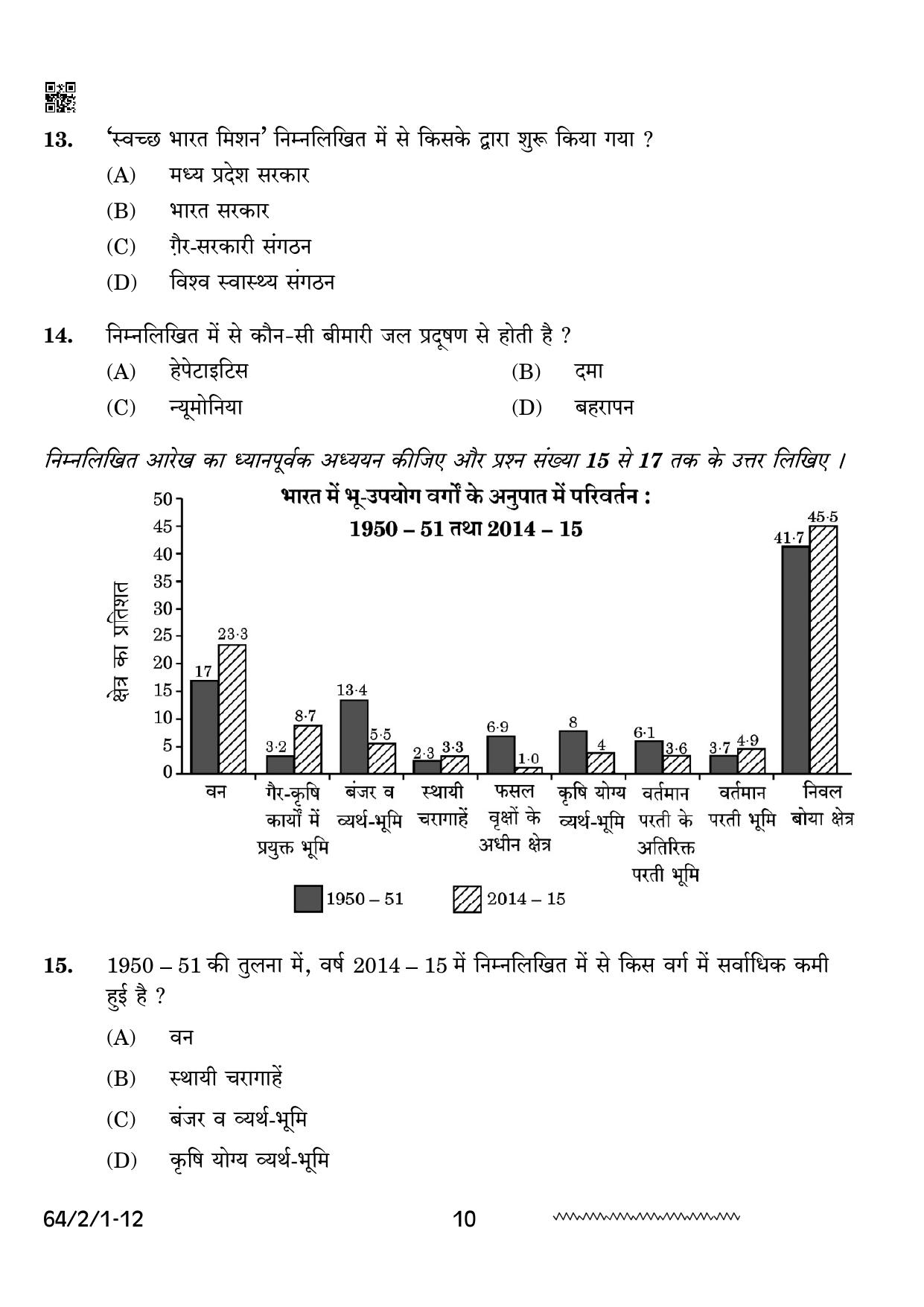 CBSE Class 12 64-2-1 Geography 2024 Question Paper - Page 10