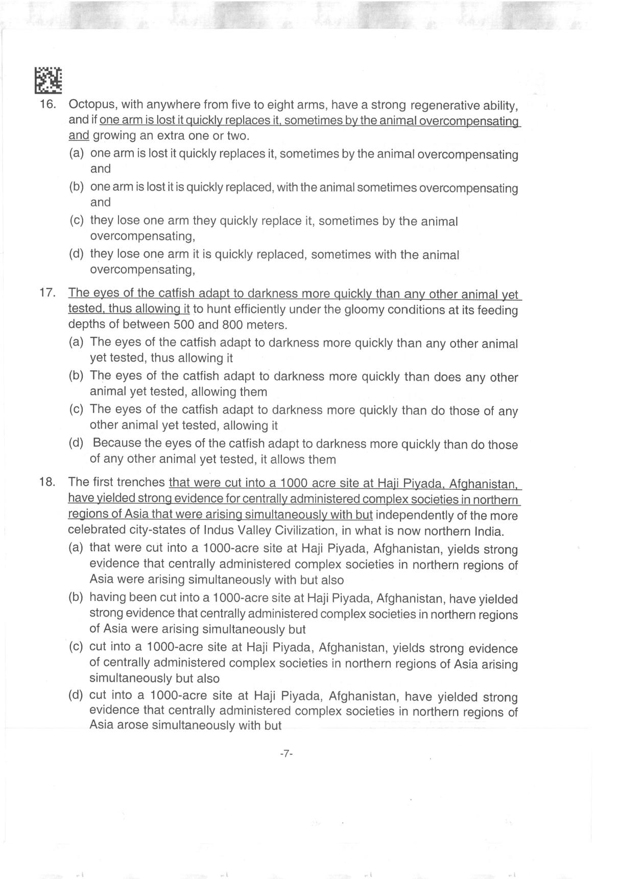 AILET 2019 Question Paper for BA LLB - Page 7