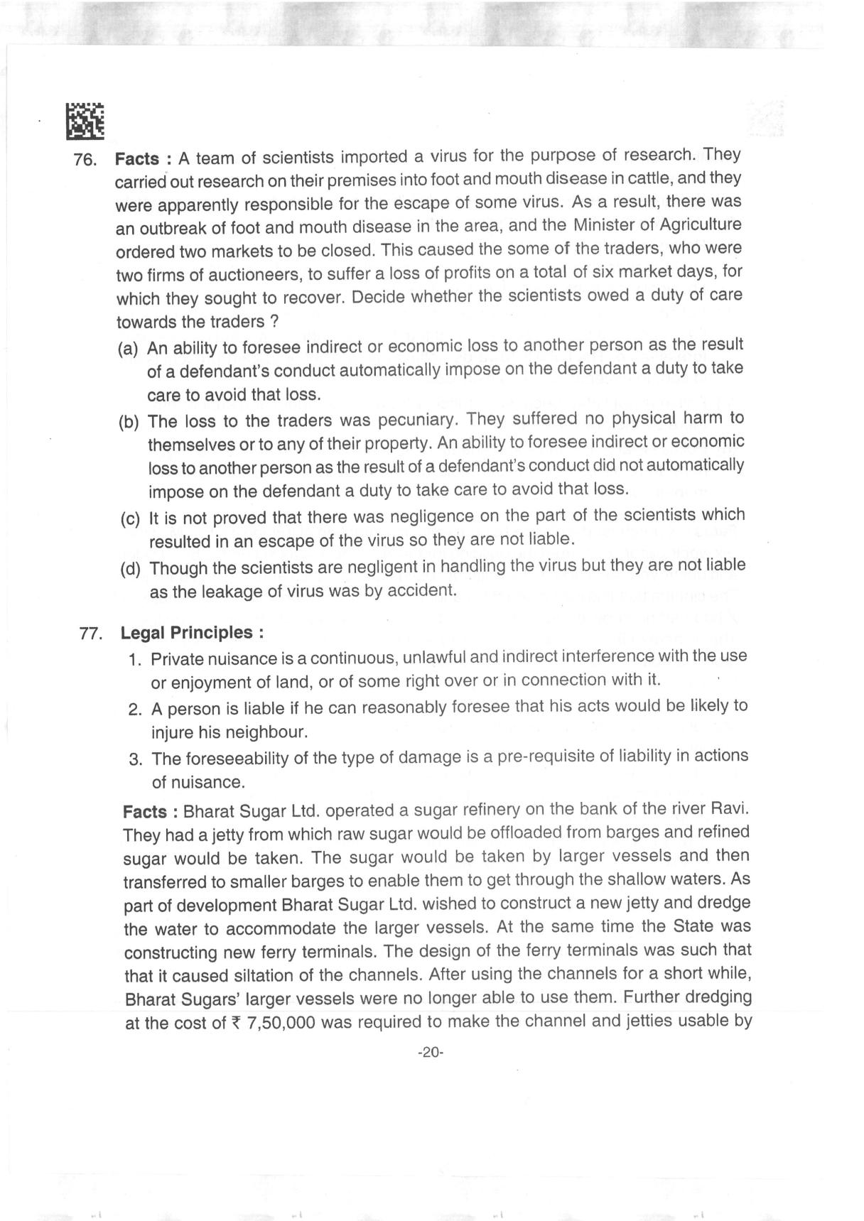 AILET 2019 Question Paper for BA LLB - Page 20