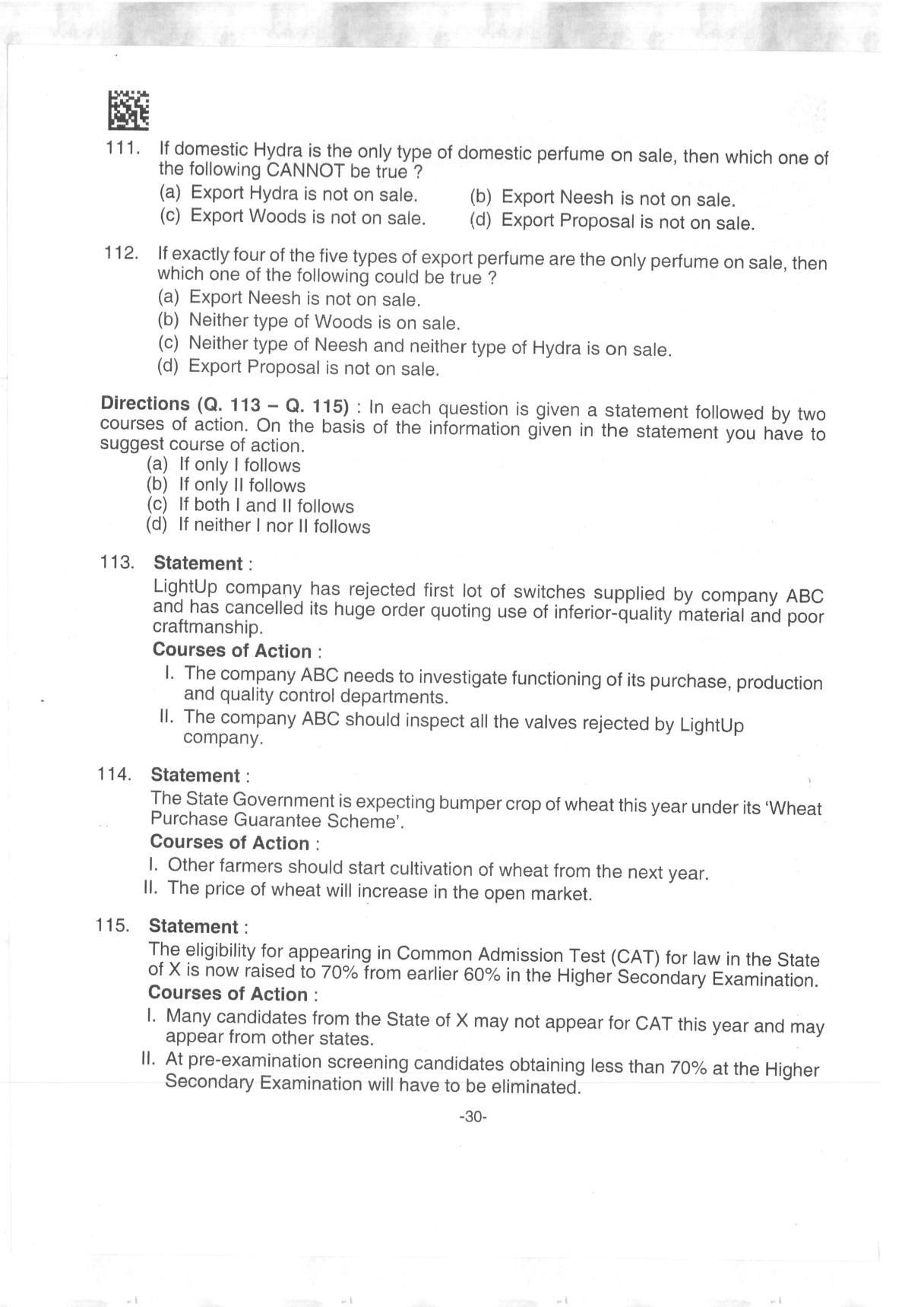AILET 2019 Question Paper for BA LLB - Page 30
