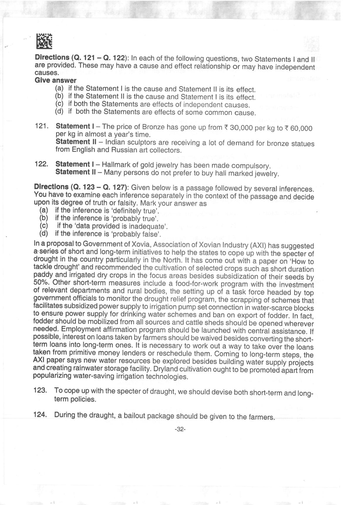 AILET 2019 Question Paper for BA LLB - Page 32