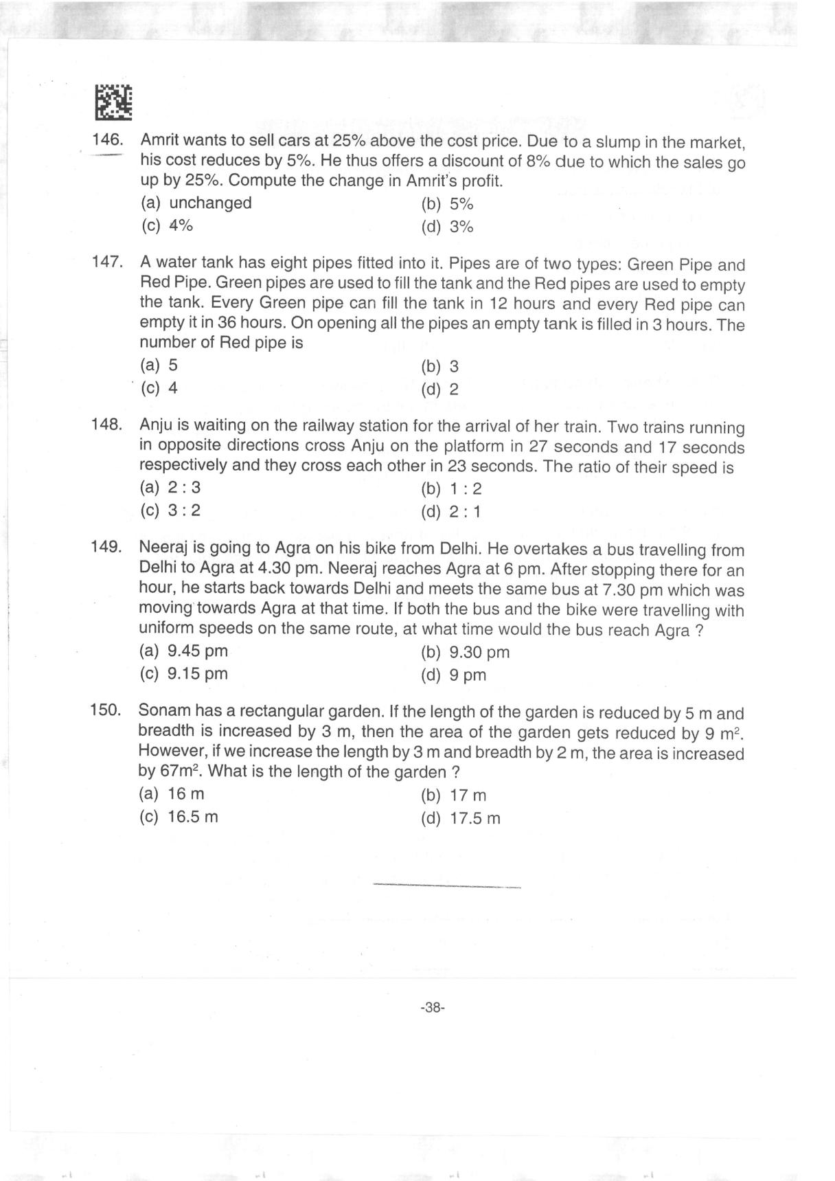 AILET 2019 Question Paper for BA LLB - Page 38