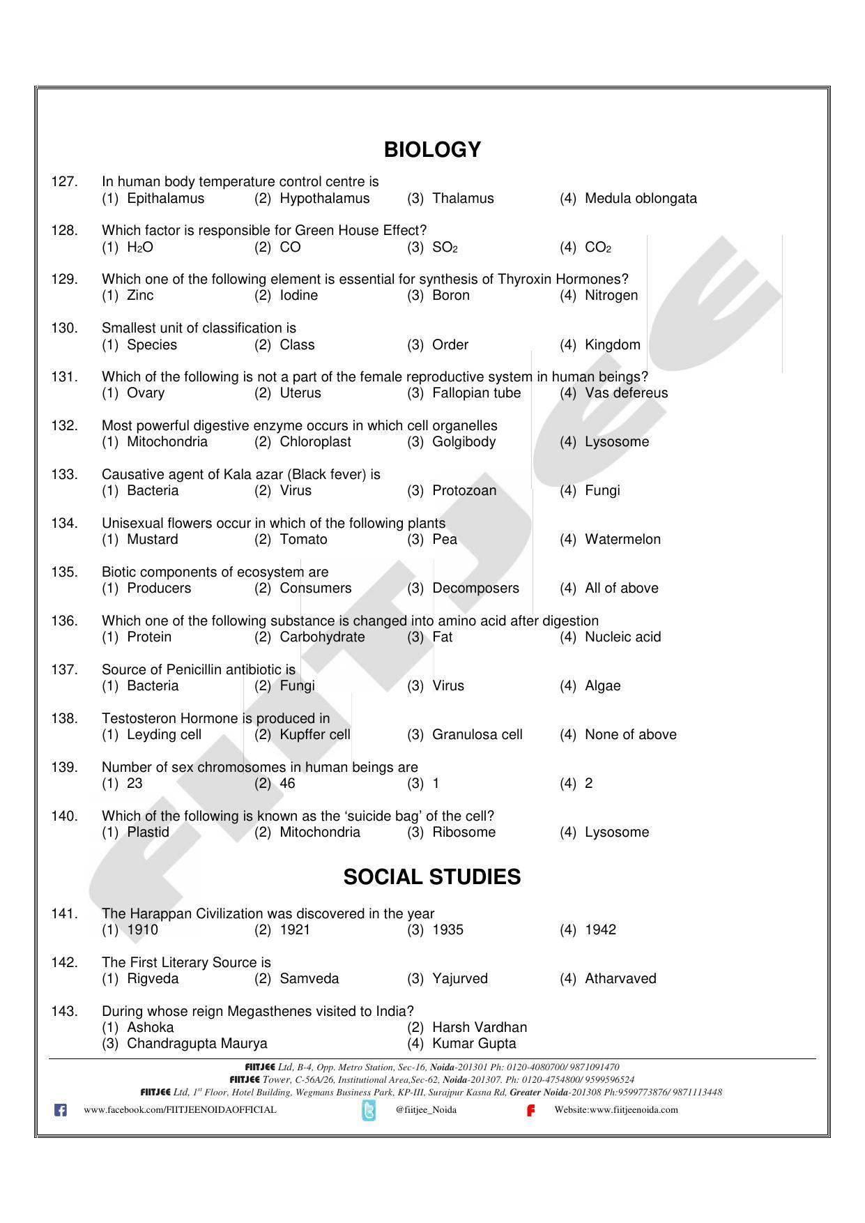 Uttar Pradesh NTSE 2020 SAT Question Papers - Page 3