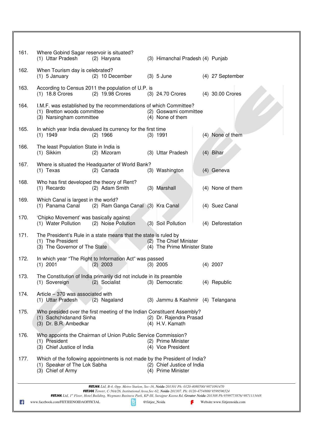 Uttar Pradesh NTSE 2020 SAT Question Papers - Page 5