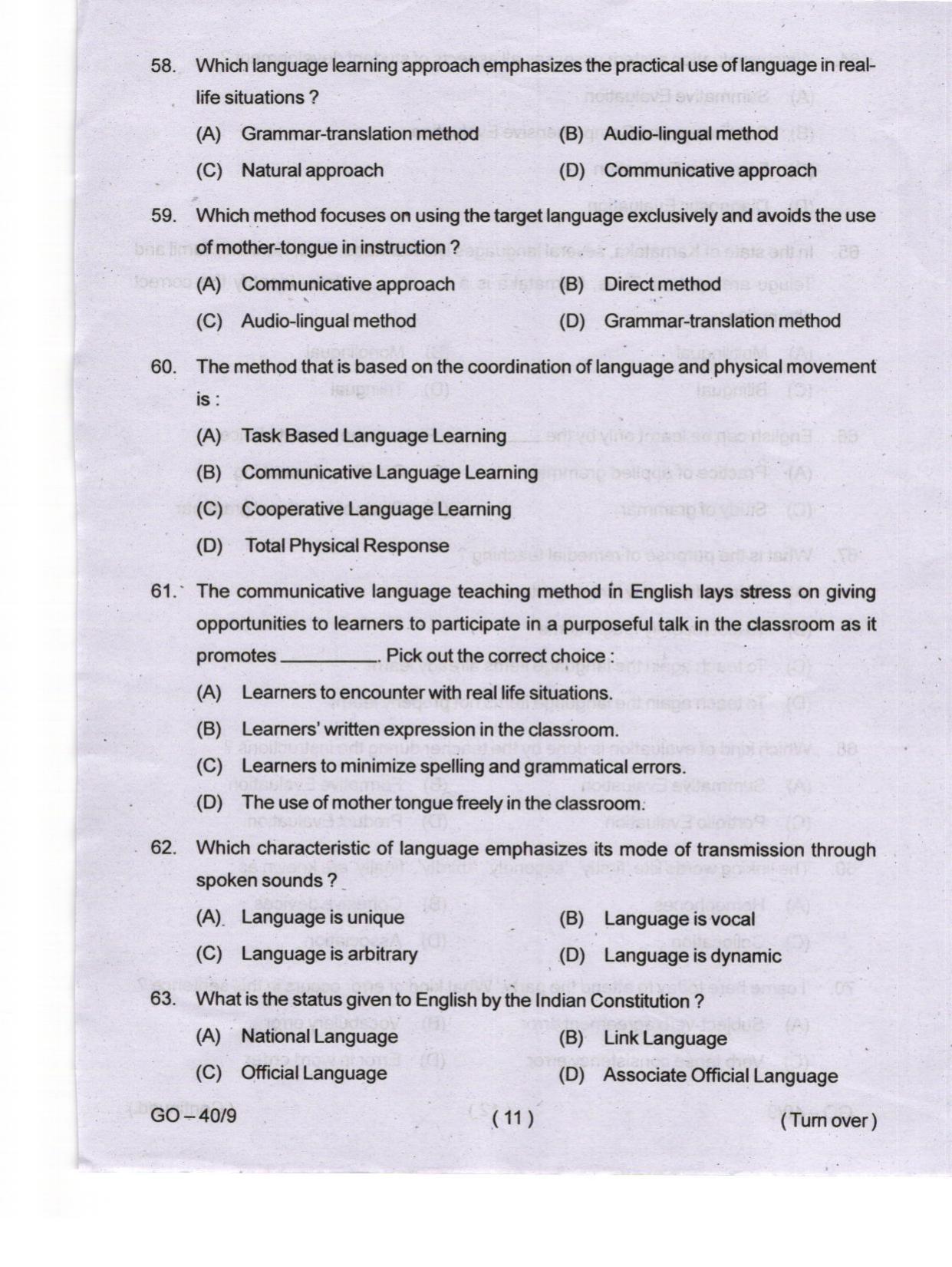 Odisha CPET 2024 LINGUISTICS Question Papers - Page 11