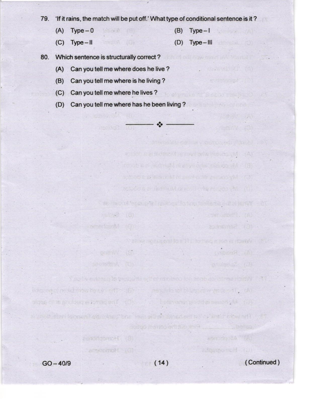 Odisha CPET 2024 LINGUISTICS Question Papers - Page 14