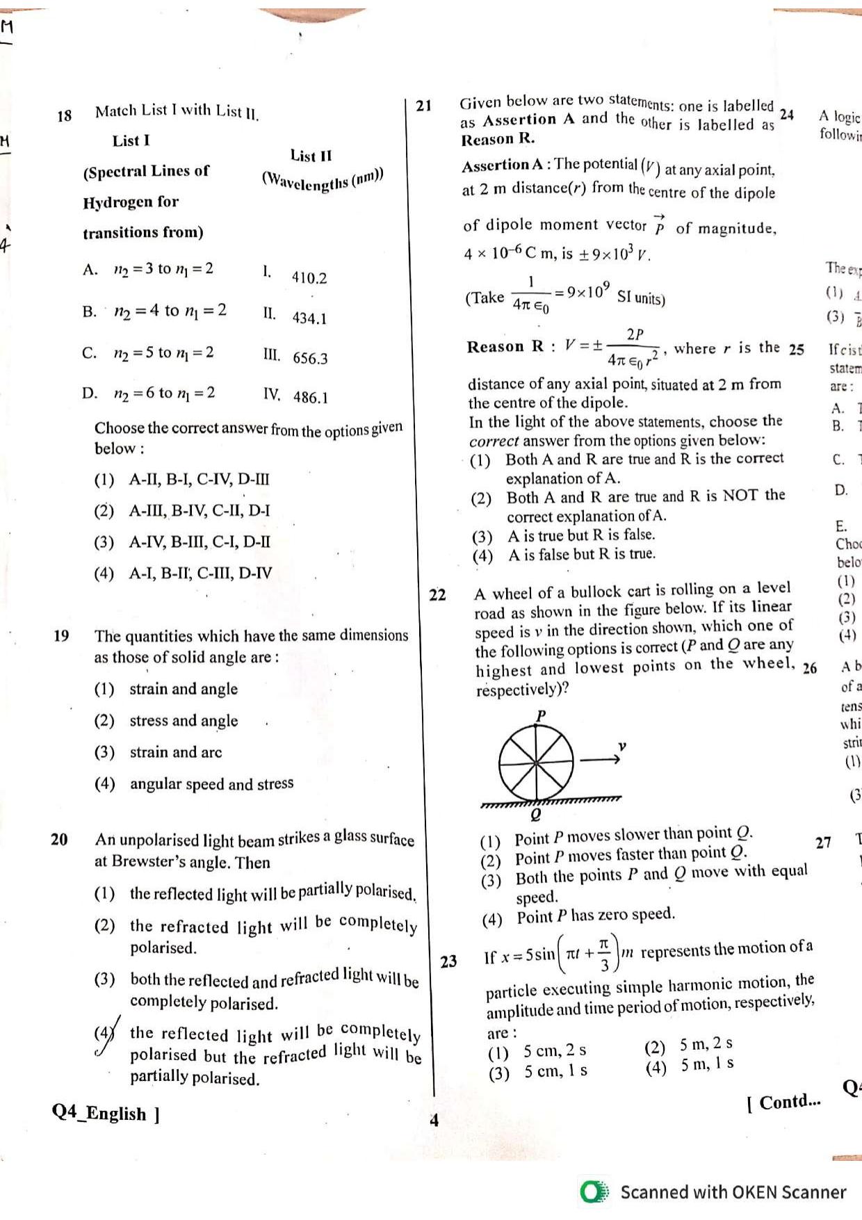 NEET UG 2024 Question Paper - Page 4