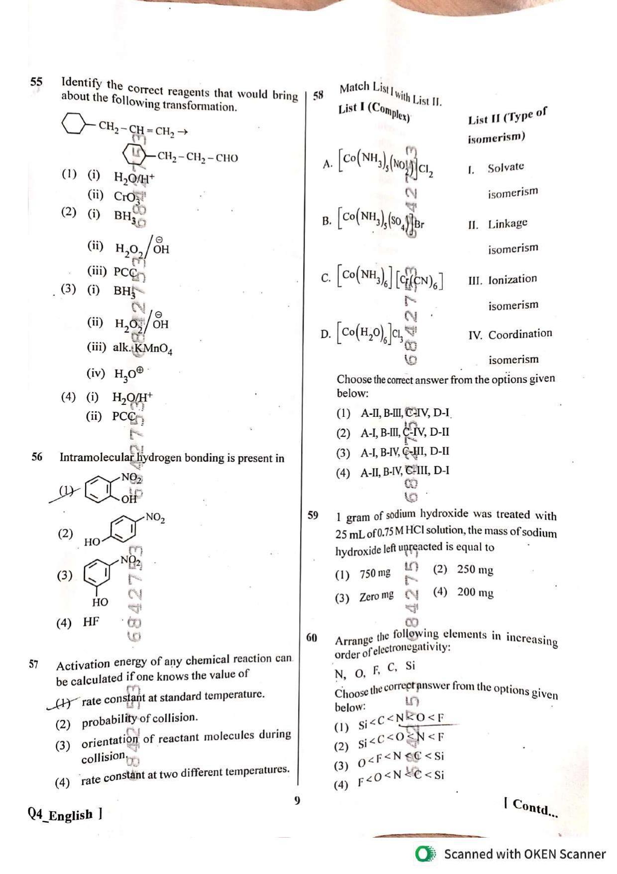 NEET UG 2024 Question Paper - Page 9