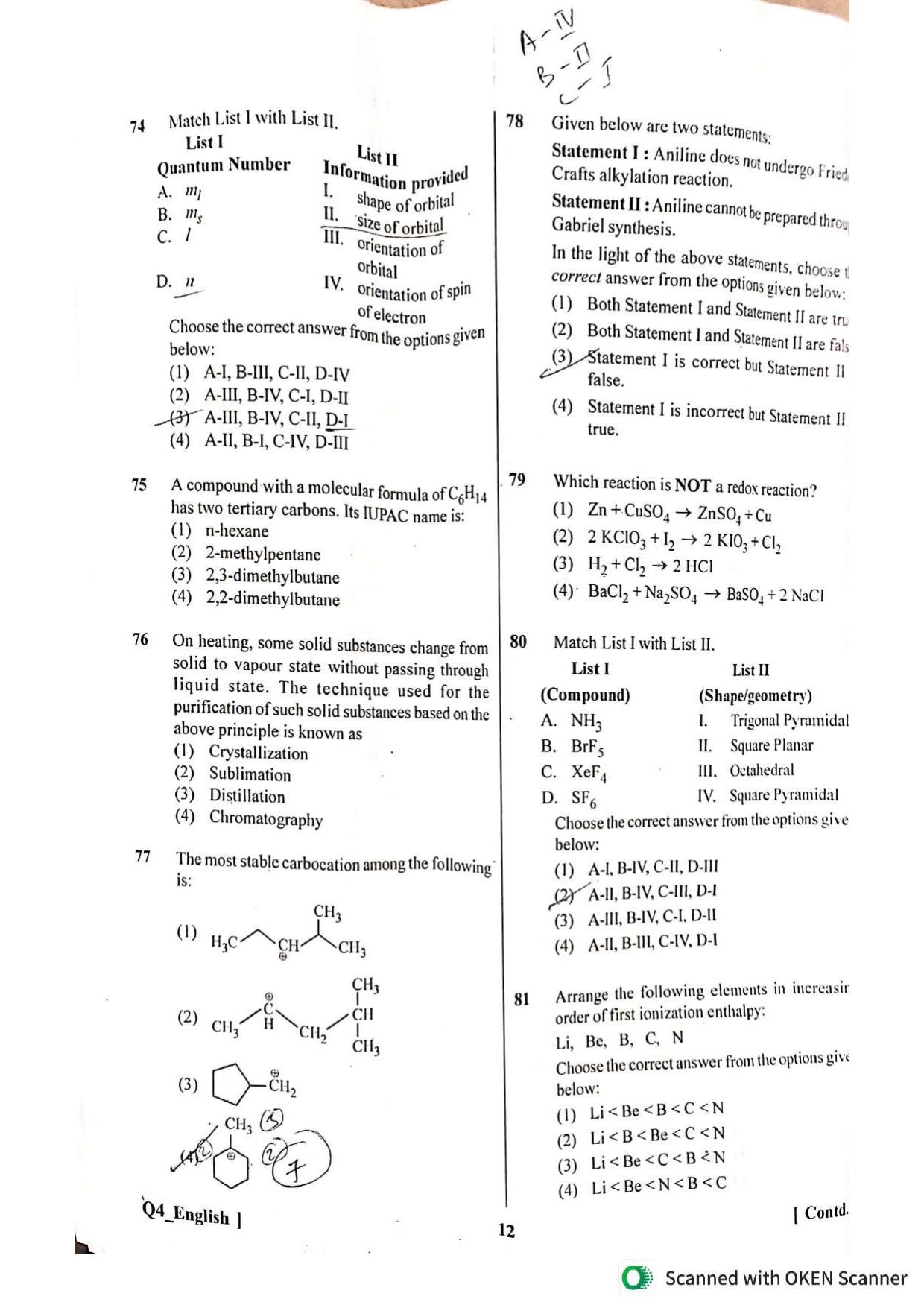 NEET UG 2024 Question Paper - Page 12
