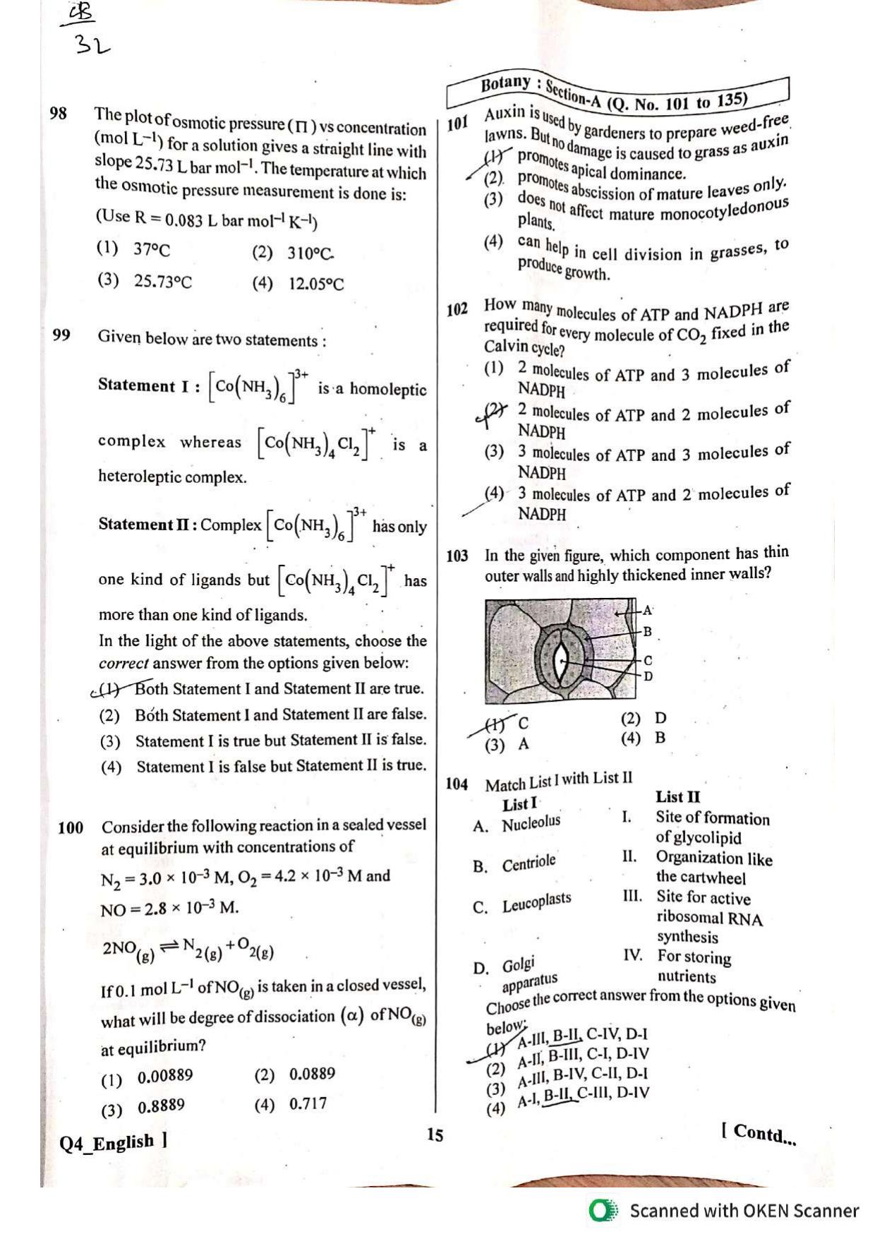 NEET UG 2024 Question Paper - Page 15