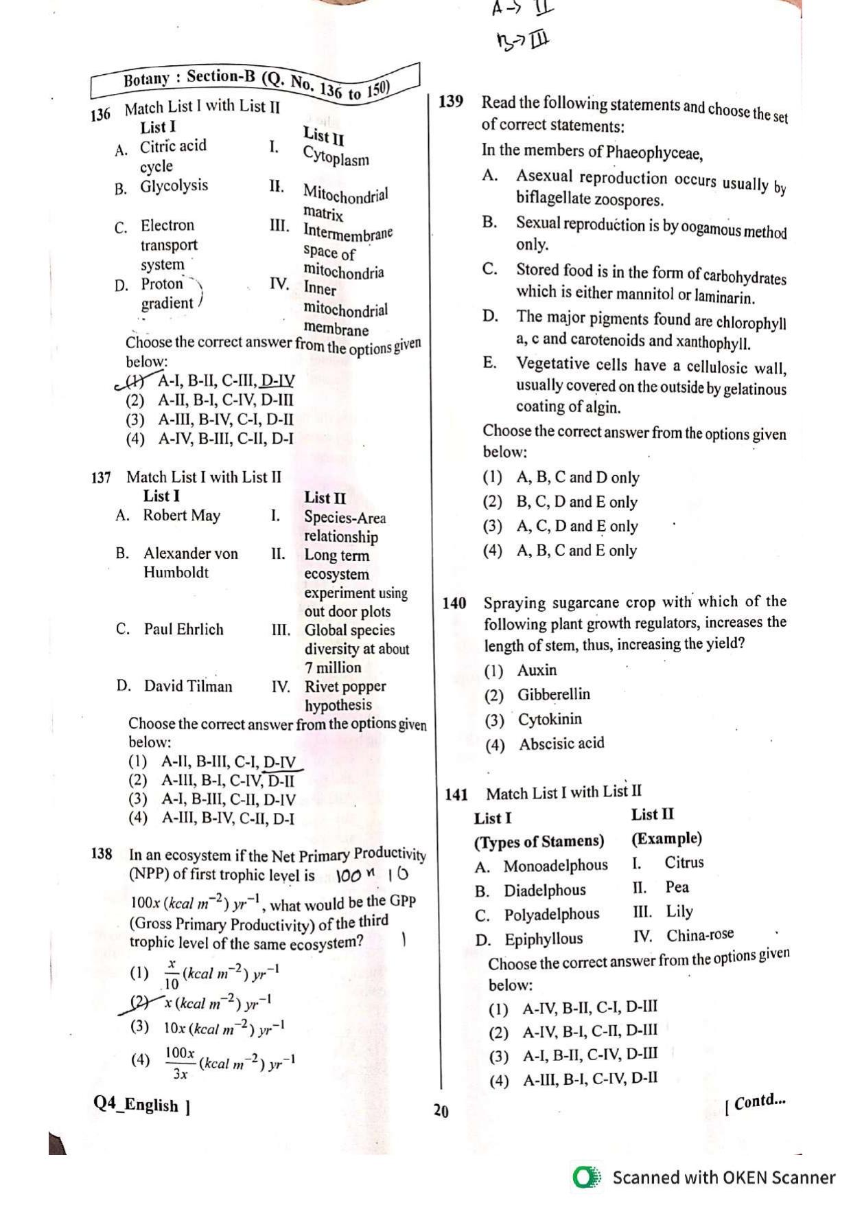 NEET UG 2024 Question Paper - Page 20