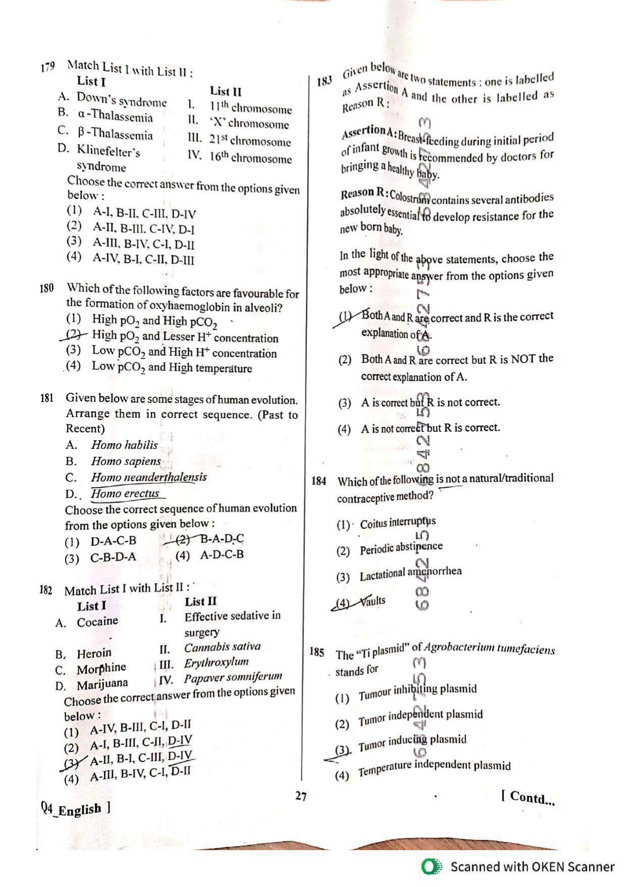 NEET UG 2024 Question Paper - Page 27