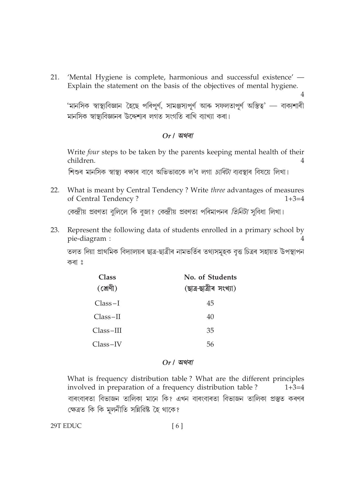 Assam HS 2nd Year Education 2019 Question Paper - Page 6