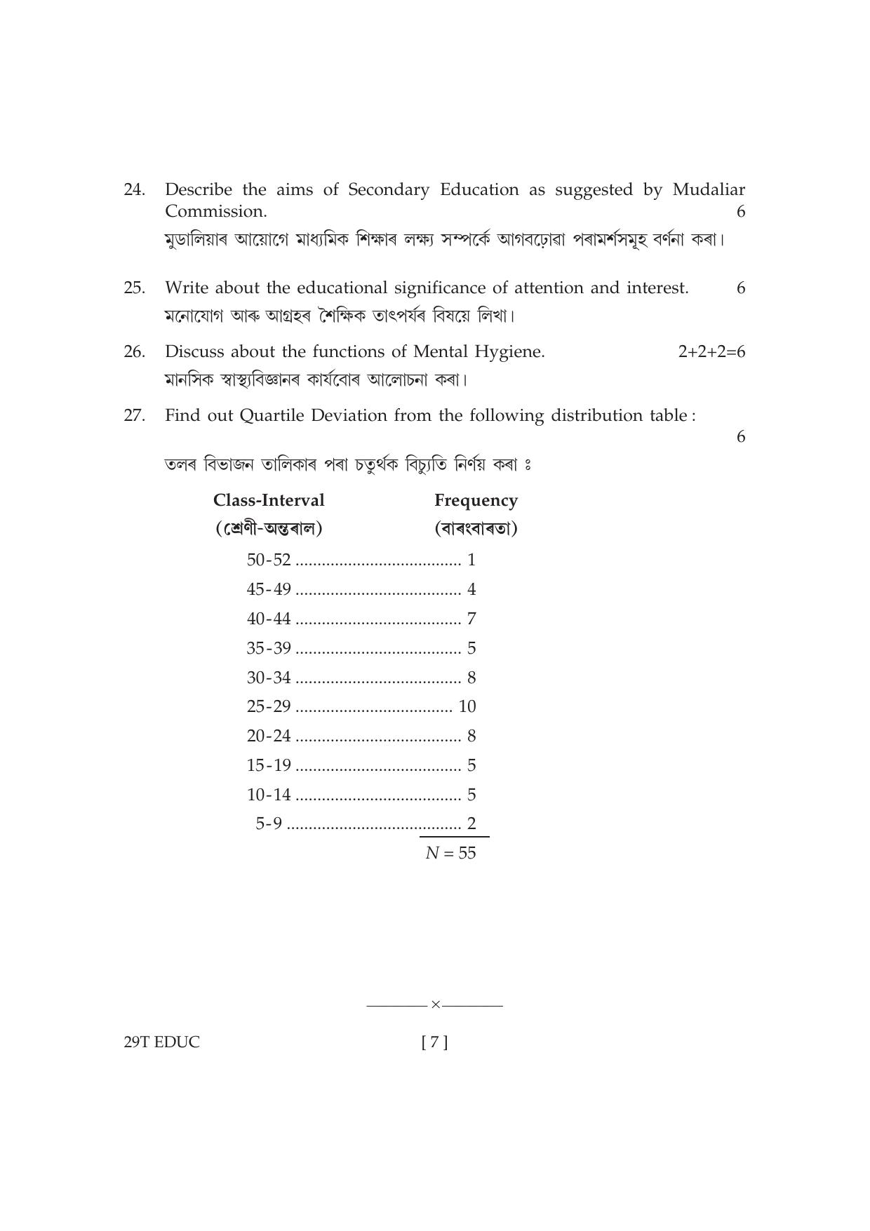 Assam HS 2nd Year Education 2019 Question Paper - Page 7