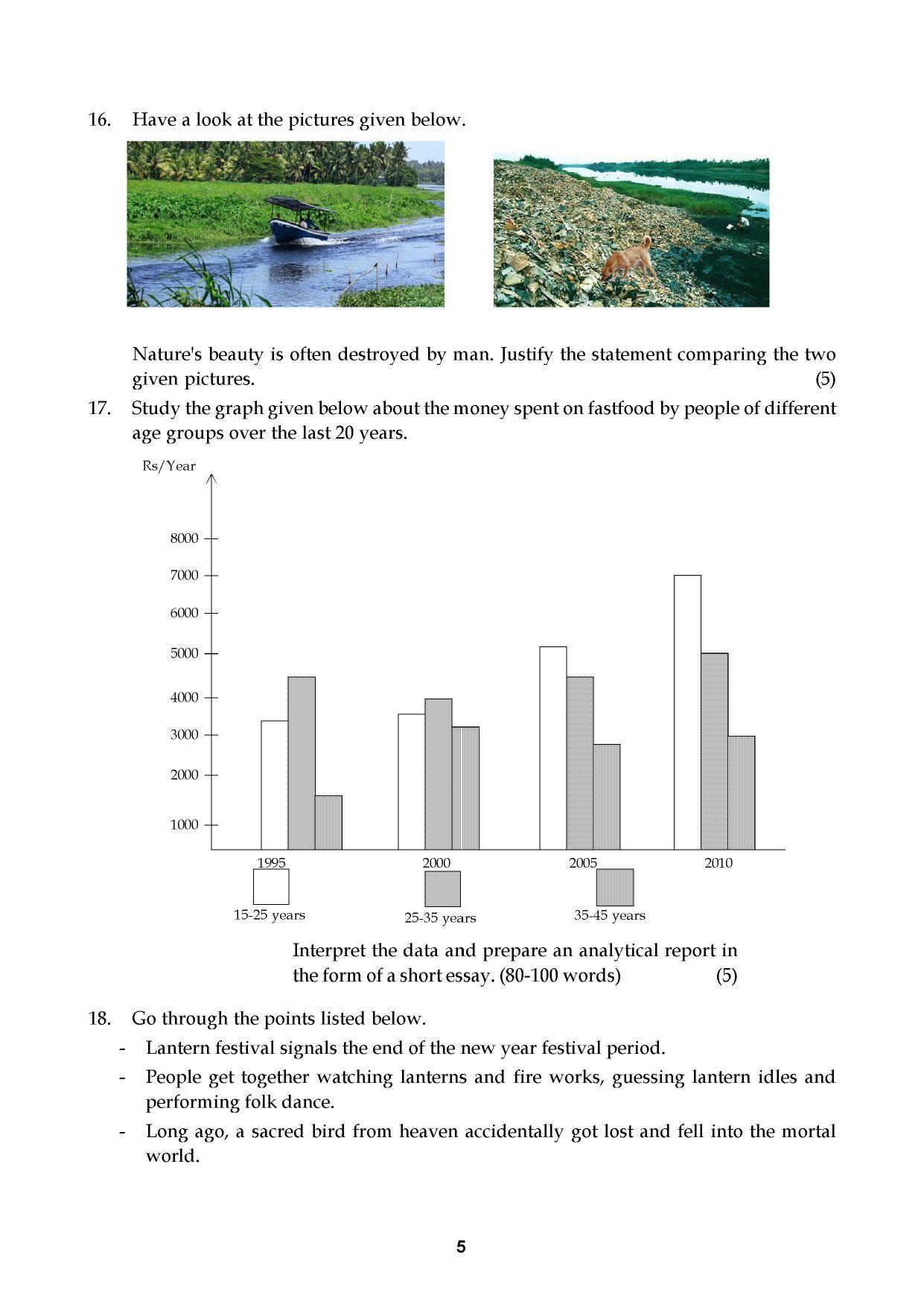 Kerala Plus One 2016 English Question Papers (Model) - Page 17