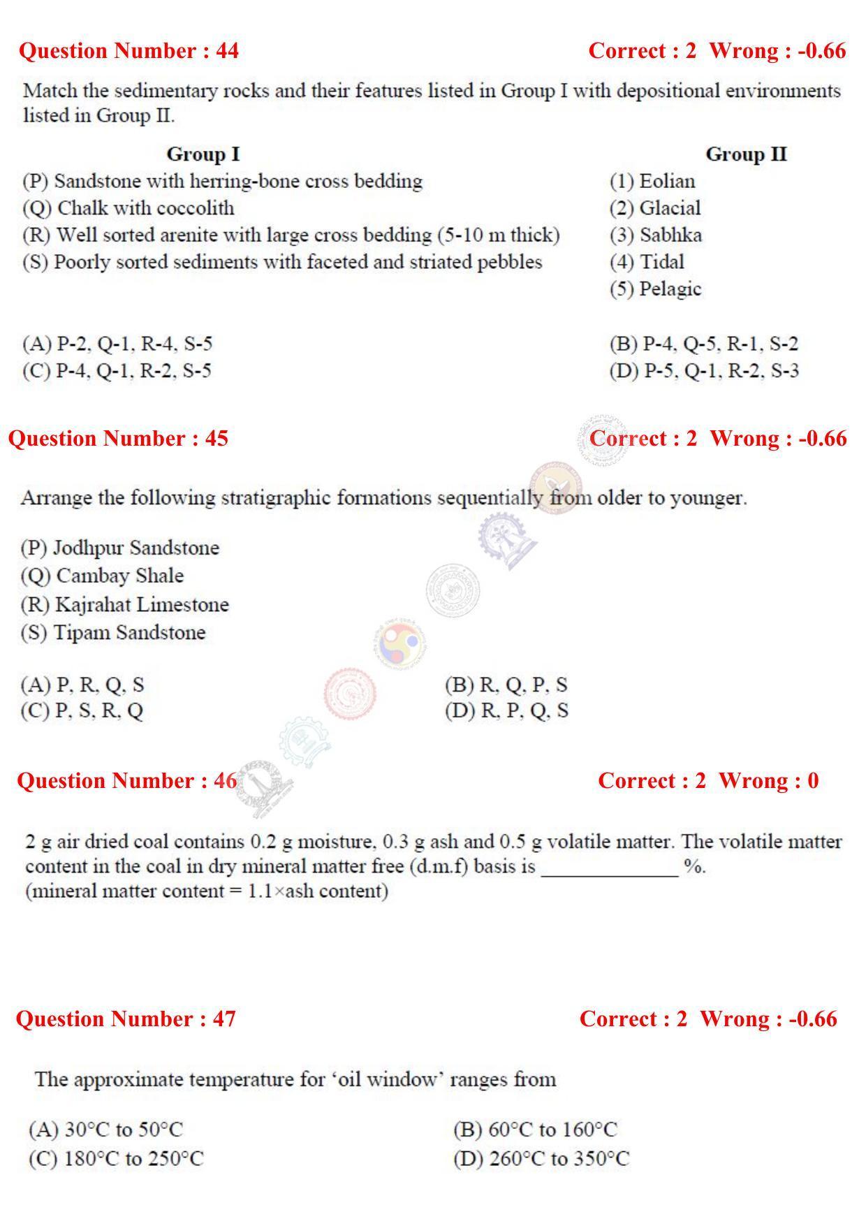 GATE 2017 Geology and Geophysics (GG) Question Paper with Answer Key - Page 14