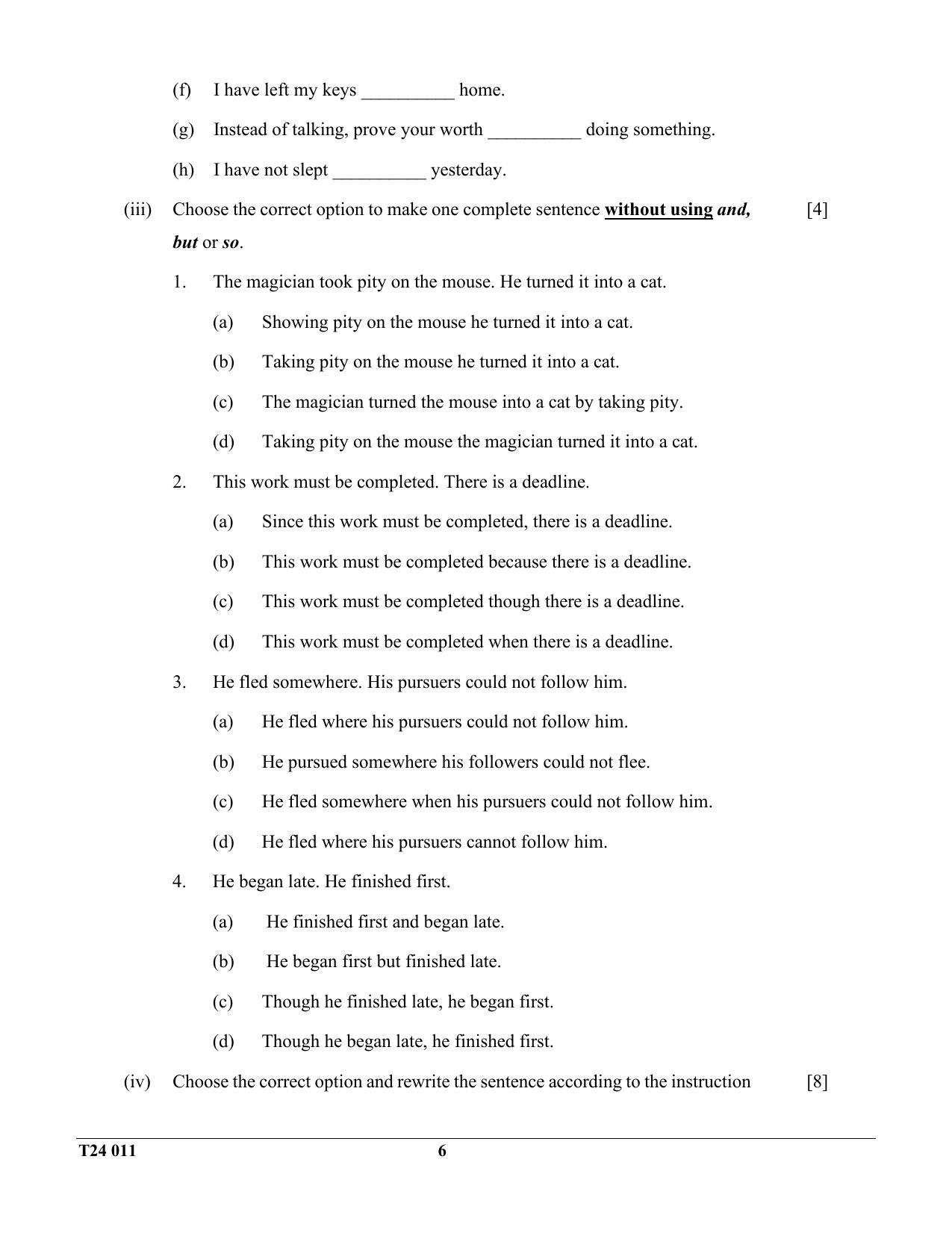 ICSE Class 10 English Language 2024 Question Paper - Page 6