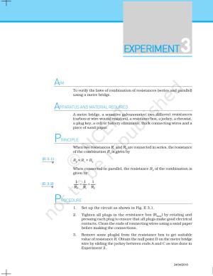 NCERT Laboratory Manuals for Class XII Physics - Experiment 3