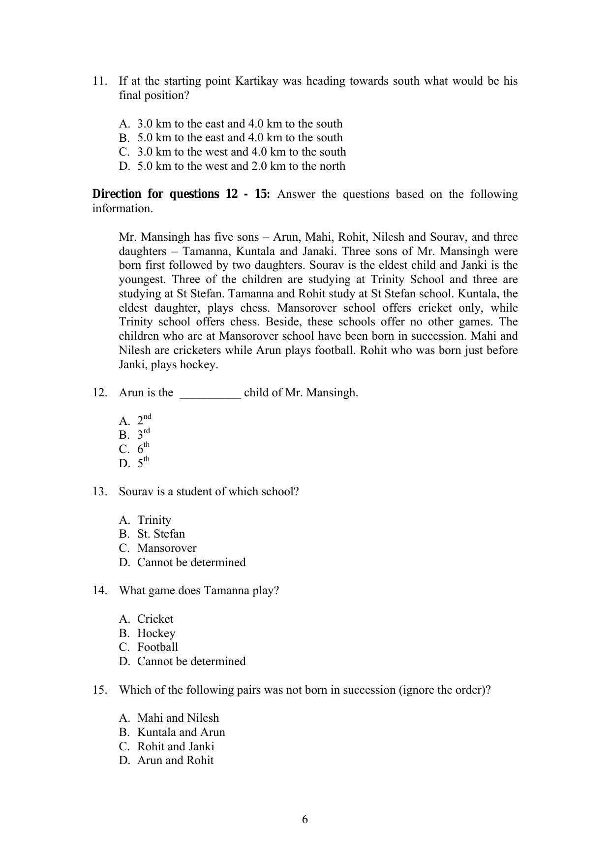 IIFT 2009 Question Paper - Page 6