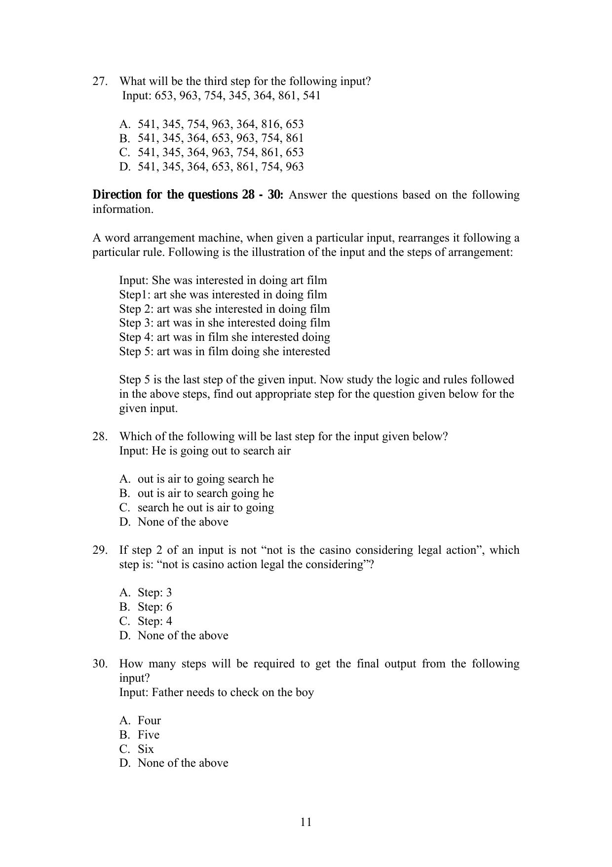 IIFT 2009 Question Paper - Page 11