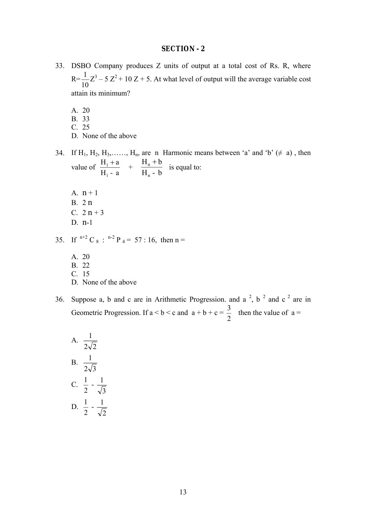 IIFT 2009 Question Paper - Page 13