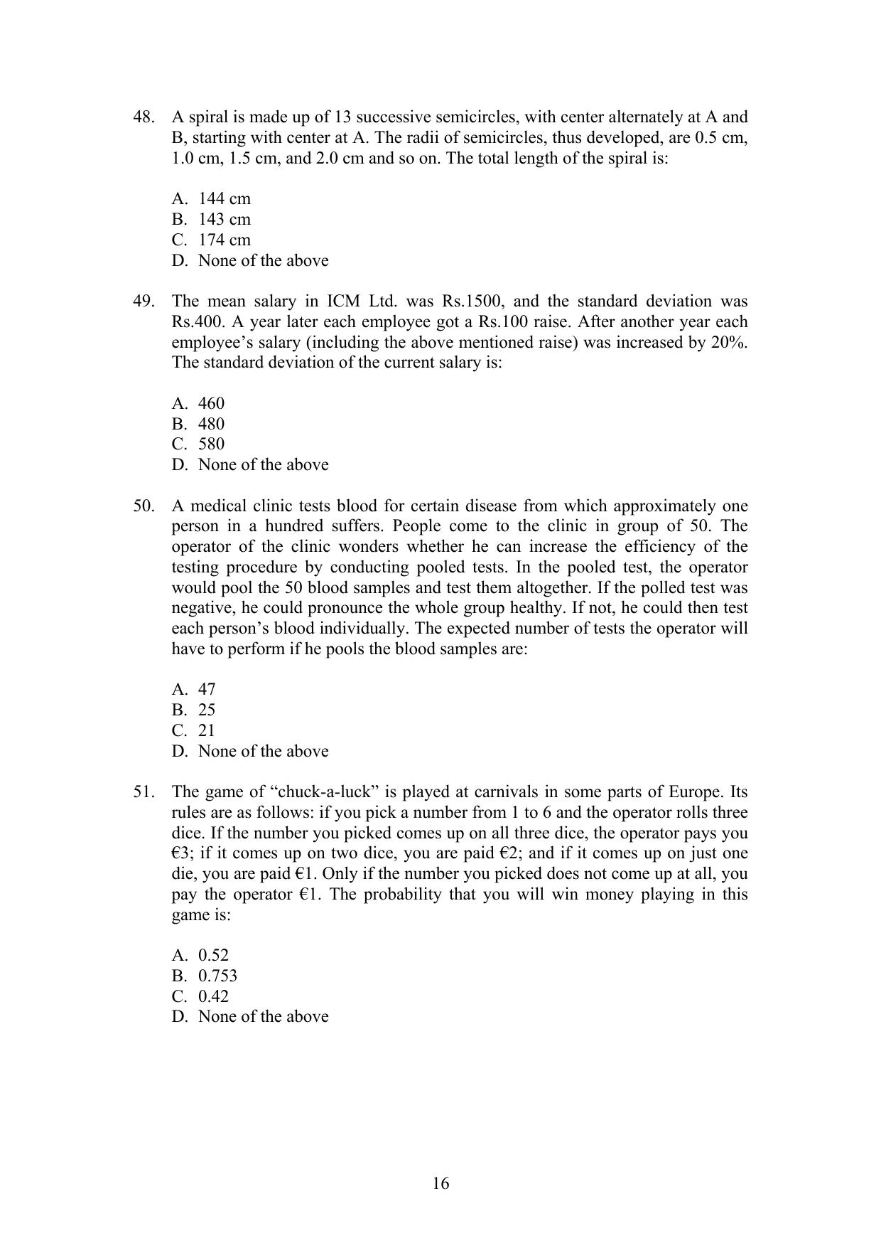 IIFT 2009 Question Paper - Page 16