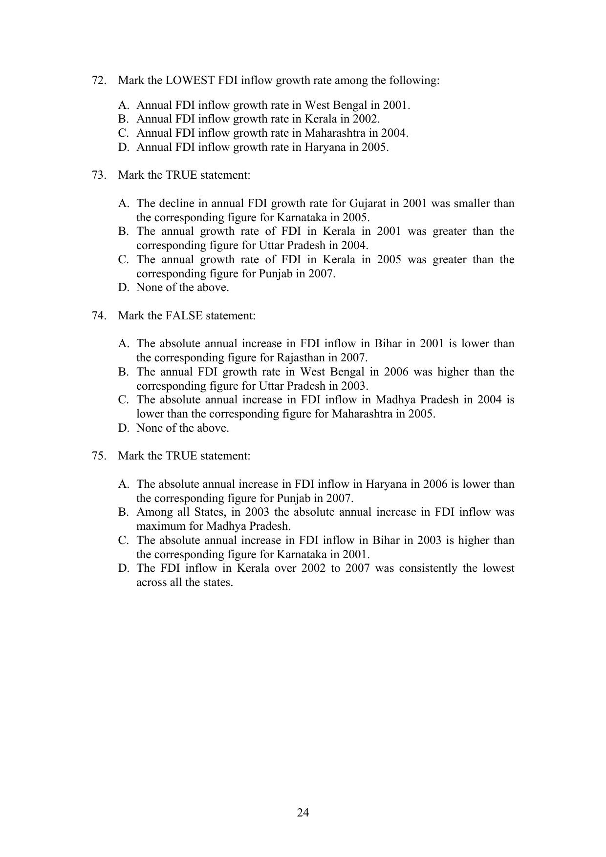 IIFT 2009 Question Paper - Page 24